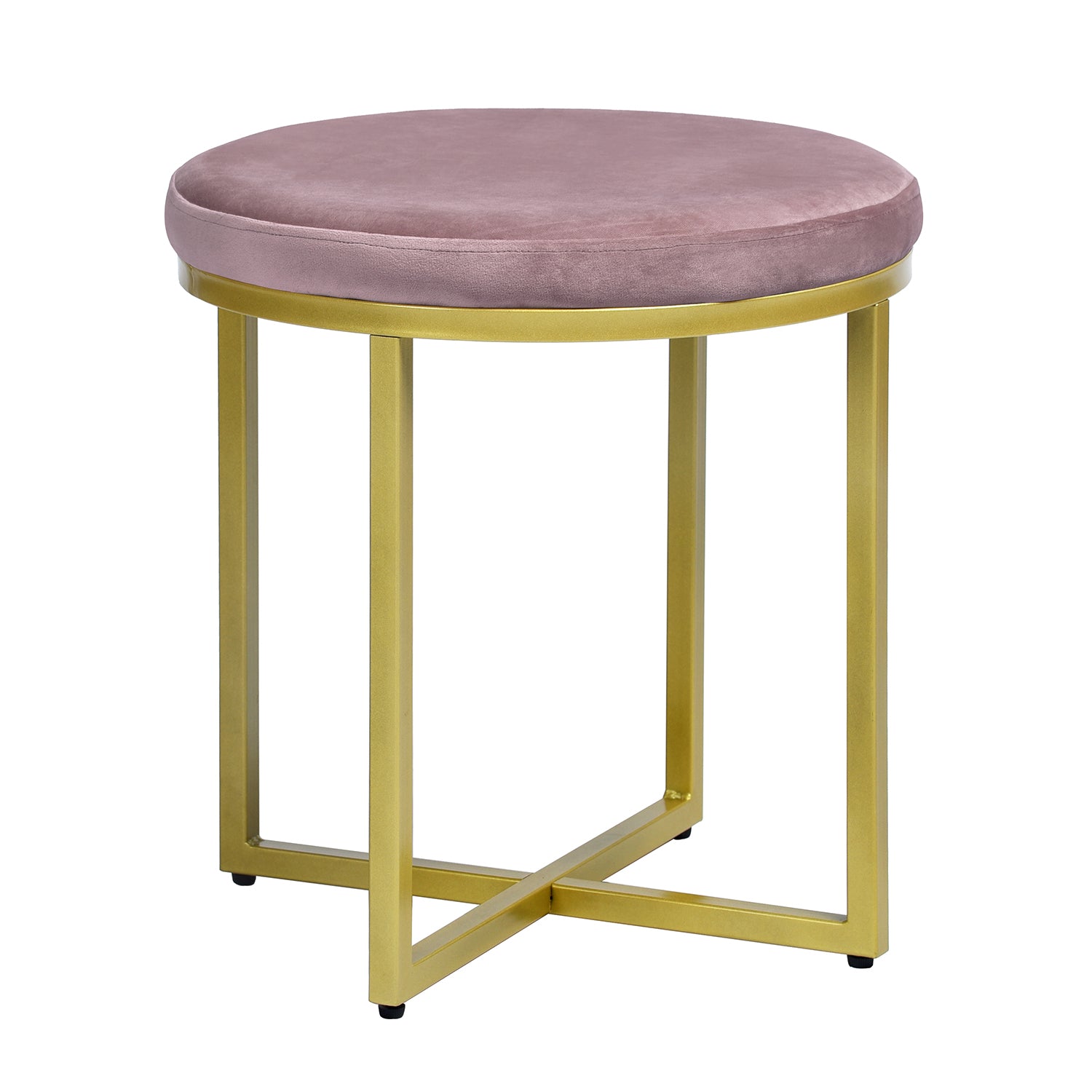 Homy Casa OMARI BLUSH Ottoman Versatile Seating and Footrest Open Box
