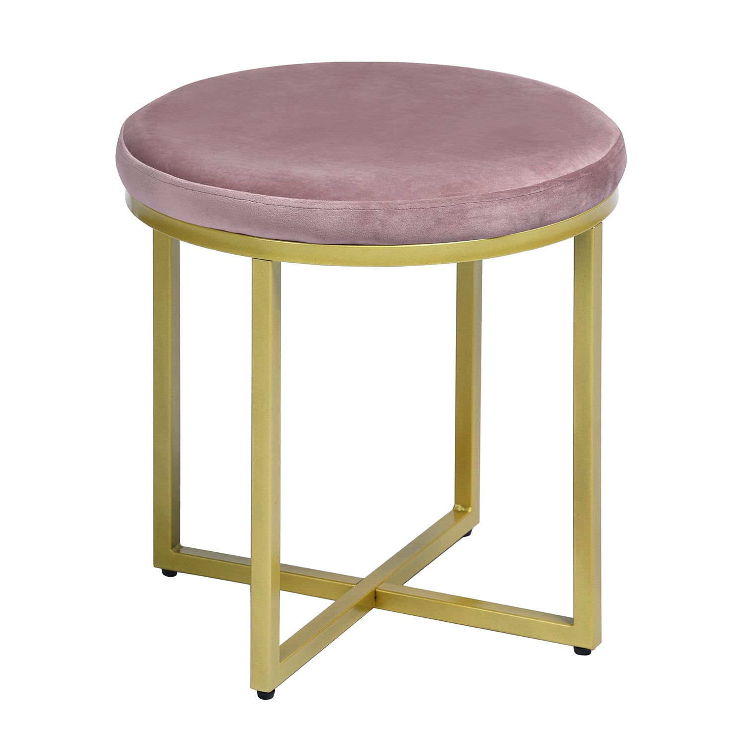 Homy Casa OMARI BLUSH Ottoman Versatile Seating and Footrest Open Box