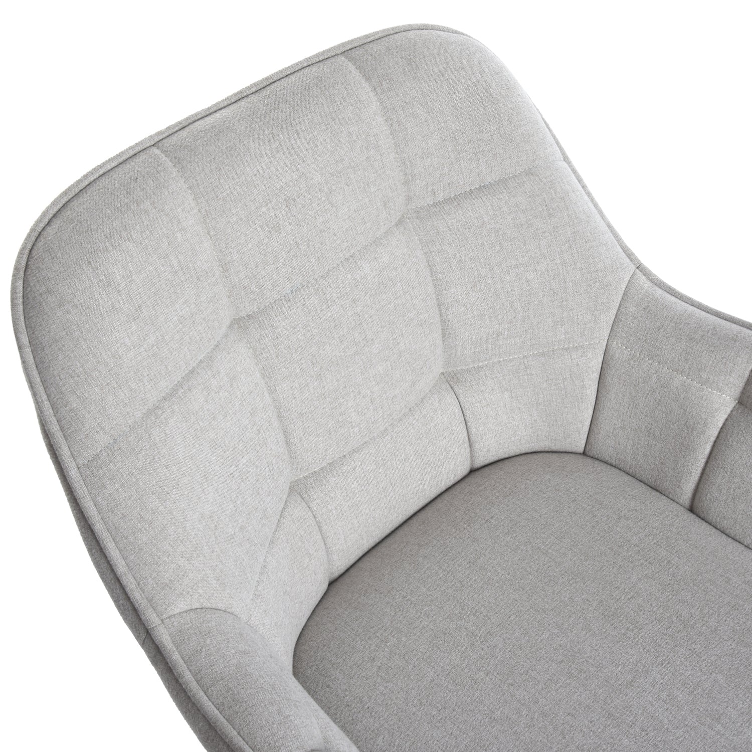 Homy Casa ONSEVIG Beige Square Leg Swivel Chair "21.26" for Living Room, Bedroom, Office, or Small Spaces