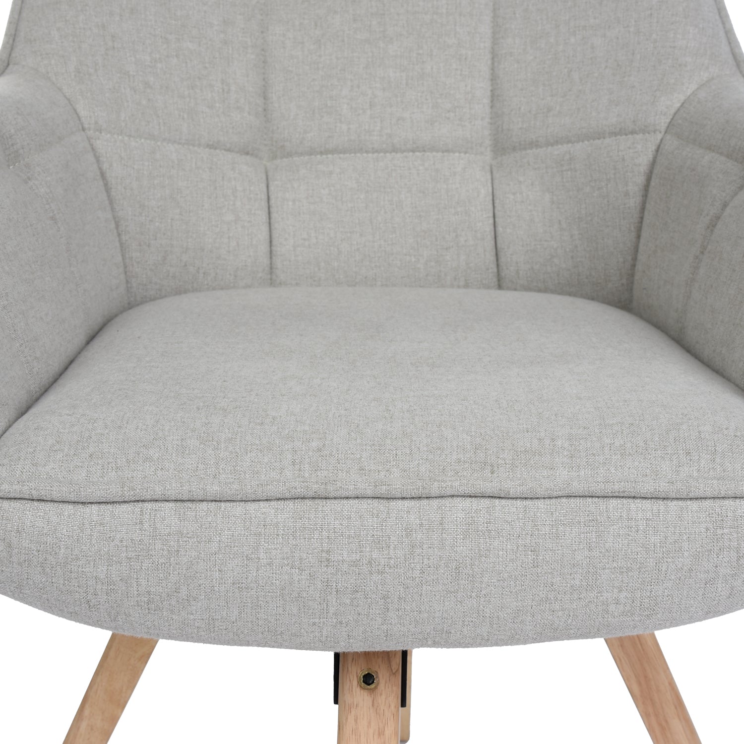 Homy Casa ONSEVIG Beige Square Leg Swivel Chair "21.26" for Living Room, Bedroom, Office, or Small Spaces