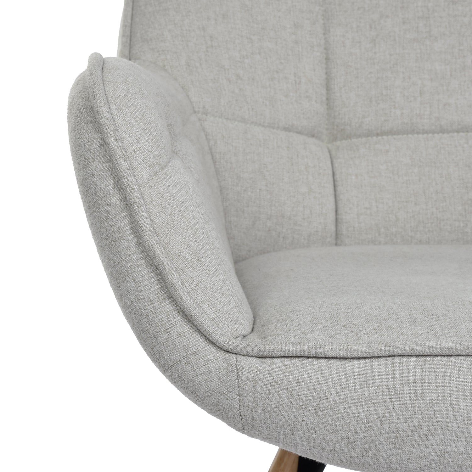 Homy Casa ONSEVIG Beige Square Leg Swivel Chair "21.26" for Living Room, Bedroom, Office, or Small Spaces