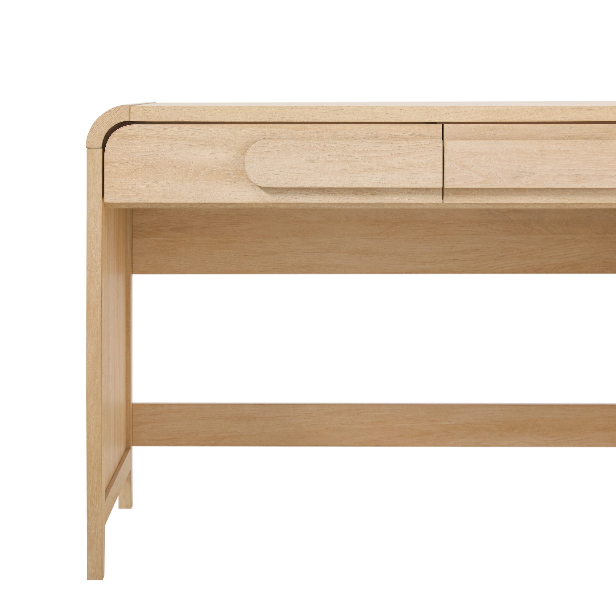 Odense Curved Wooden Desk with Drawers