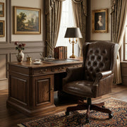 Orin Wingback Executive Office Chair with Tufted Leather