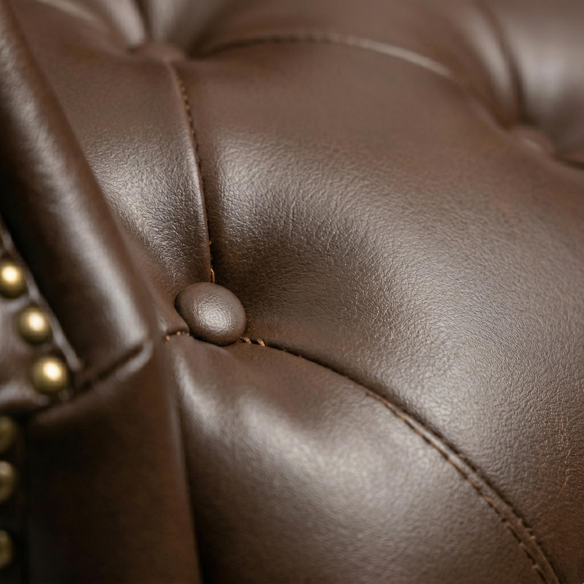 Orin Wingback Executive Office Chair with Tufted Leather