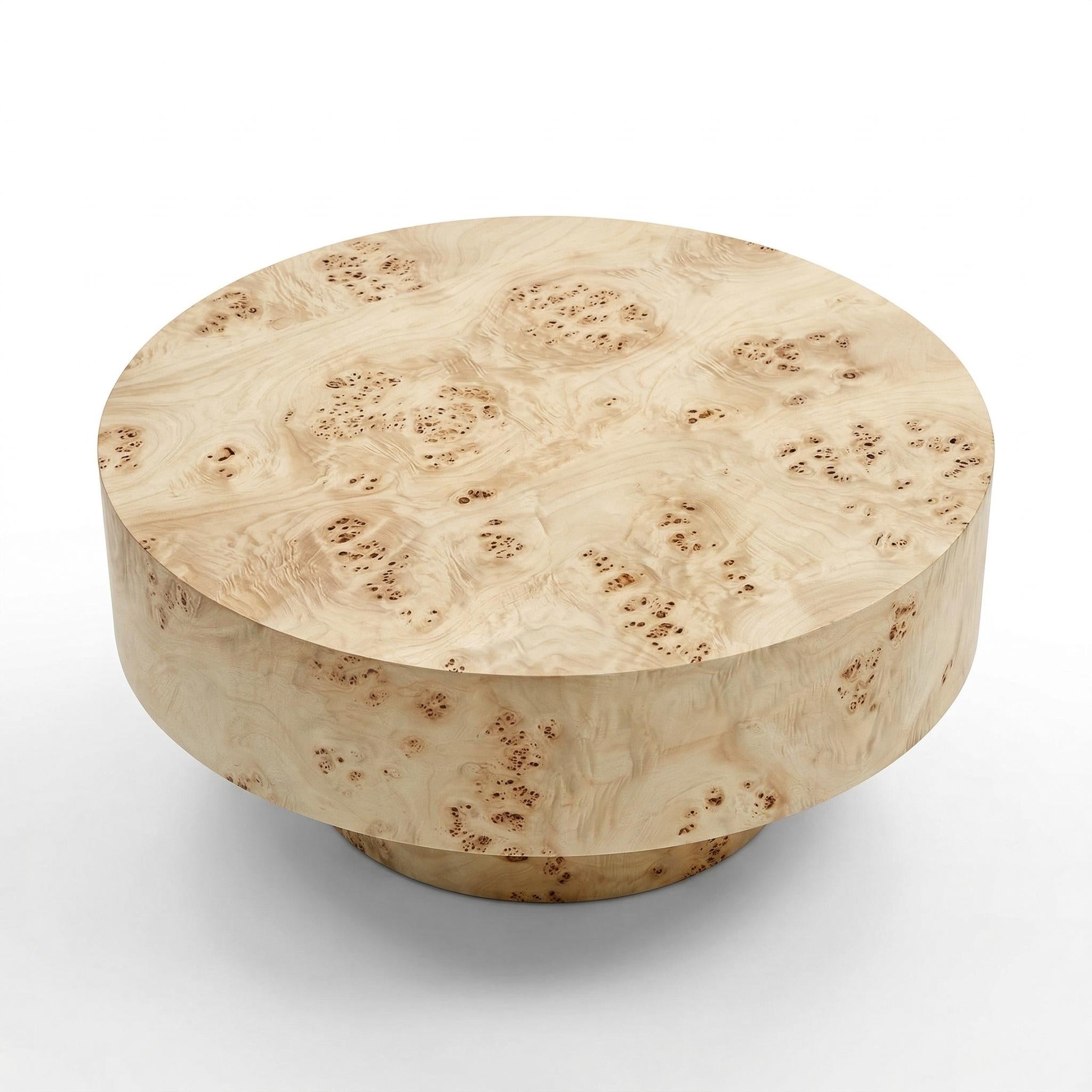 Orleans 31.5" Round Wood Coffee Table with Pedestal Base