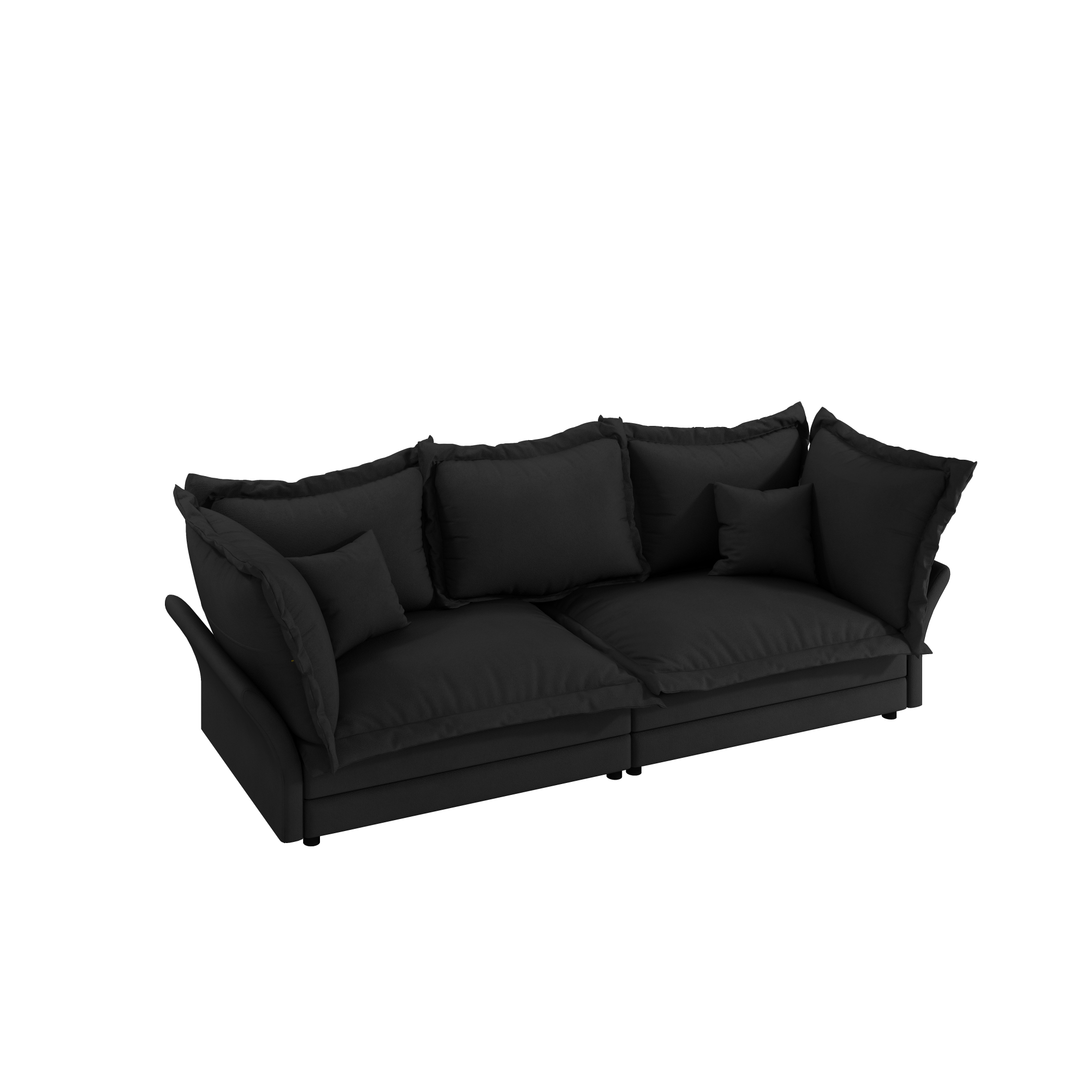 Elina 90.55" Modern Deep Seat Cloud Sofa Couch with Oversized Pillows