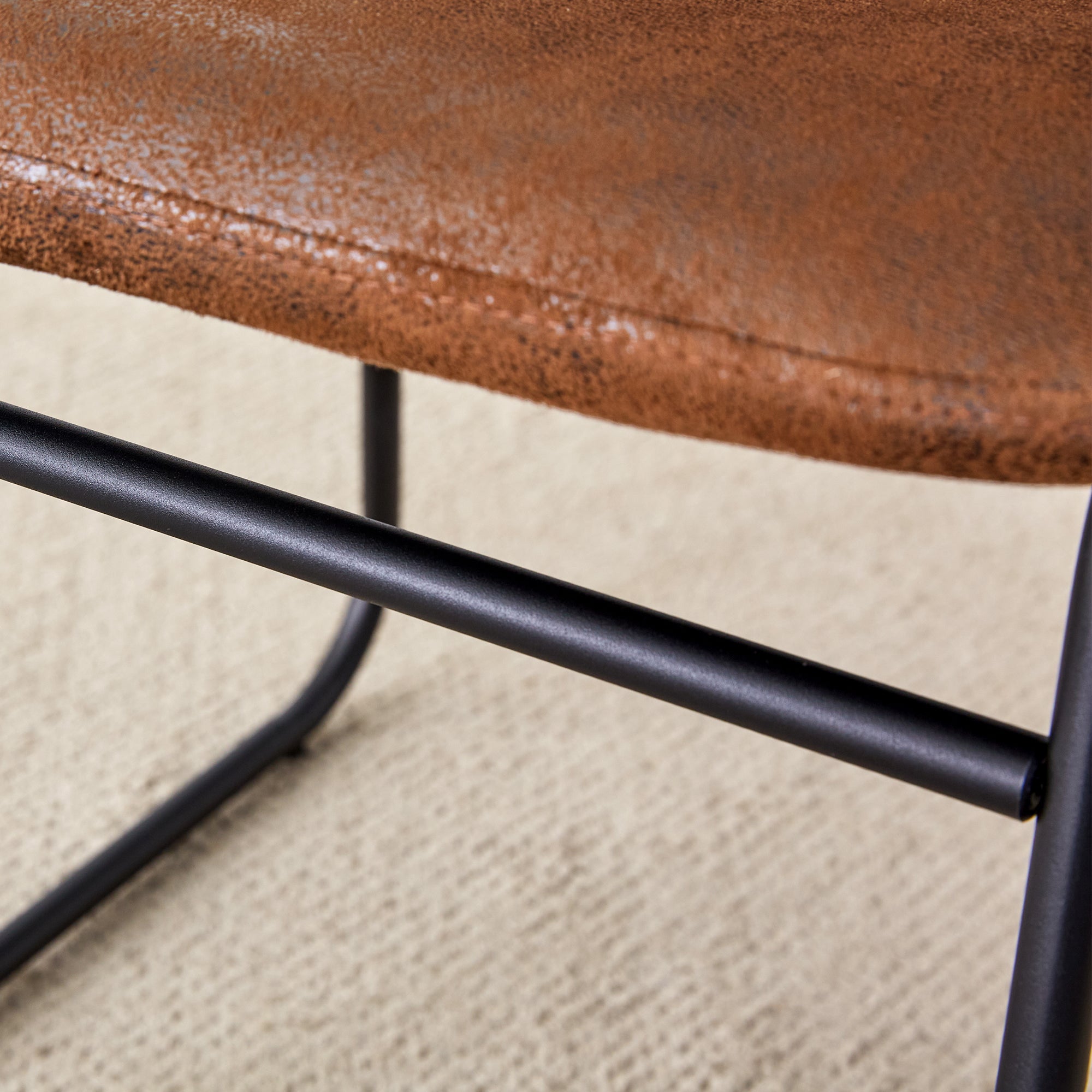 Mesa Retro Suede Upholstered Dining Chair Set of 4