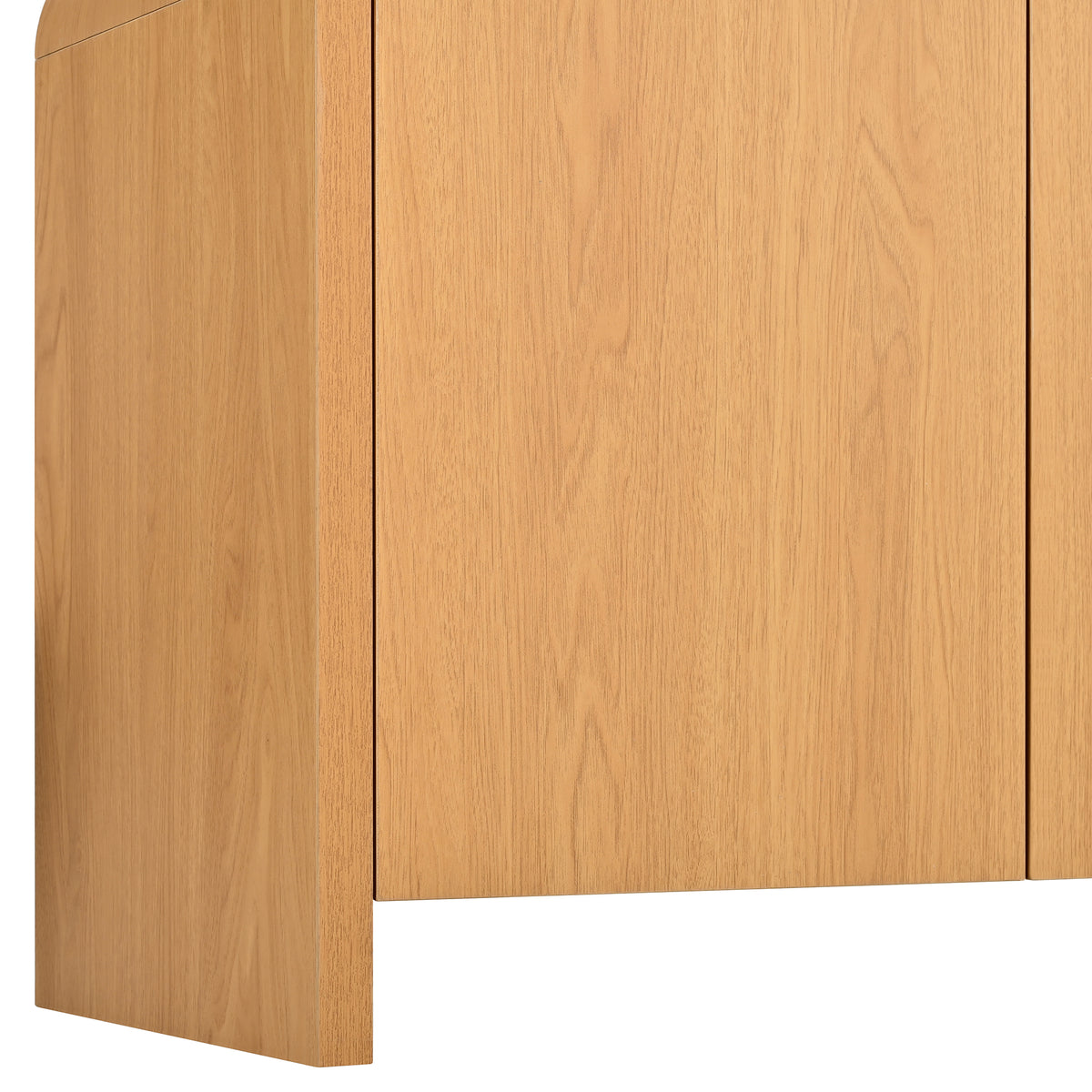 Rieti 66" Curved 4-Door Credenza Media Console with Adjustable Shelves