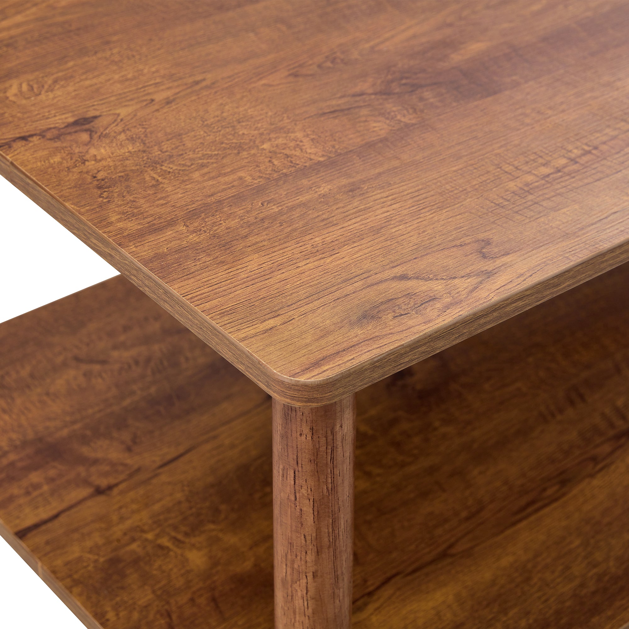 Cairn Modern Rectangular Coffee Table with Storage Shelf