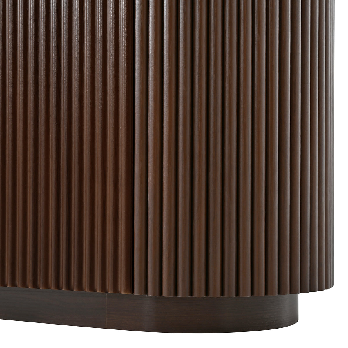 Cuneo 67" Fluted Credenza Media Console with Curved Edges