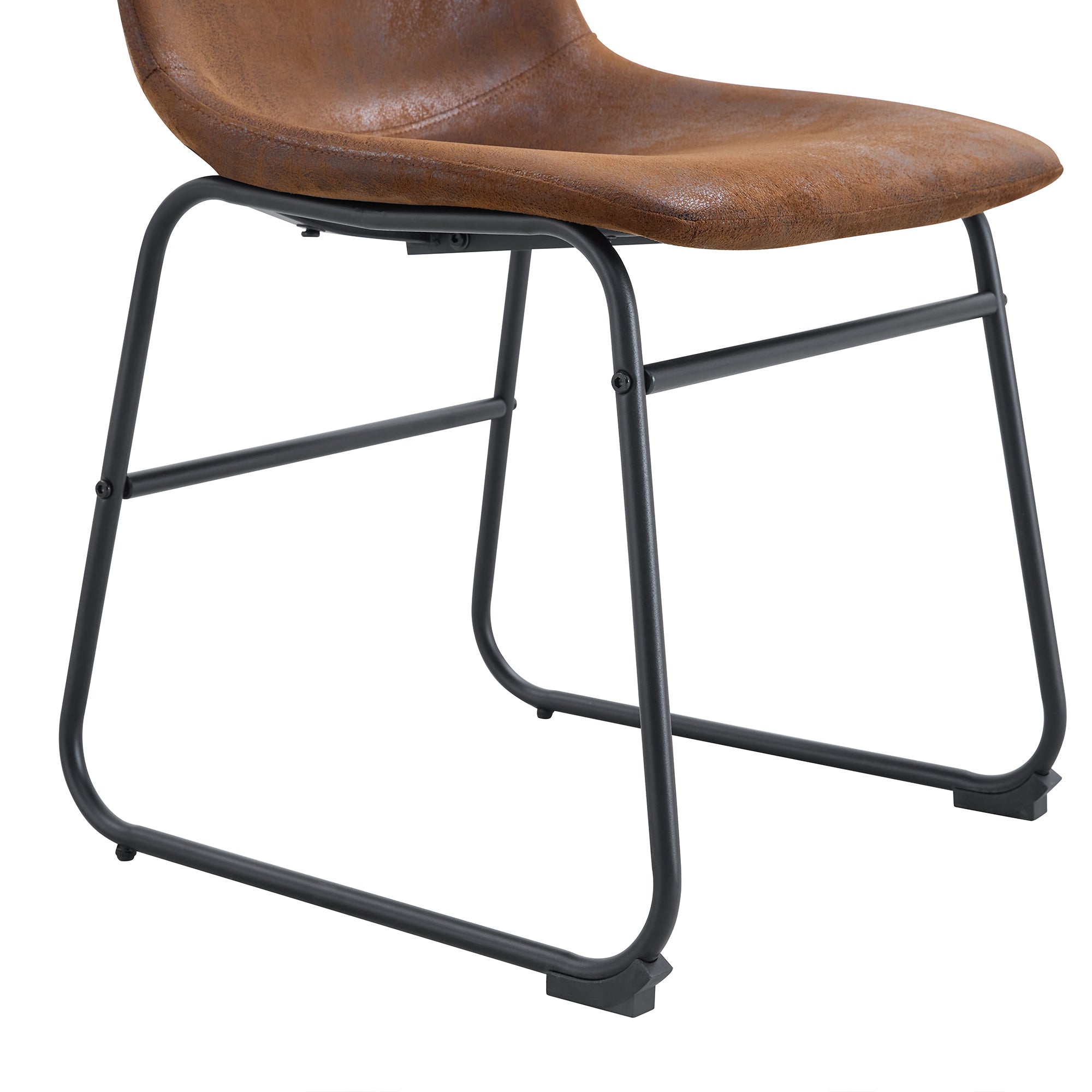 Mesa Retro Suede Upholstered Dining Chair Set of 4