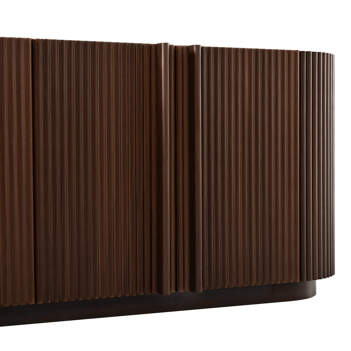 Cuneo 67" Fluted Credenza Media Console with Curved Edges