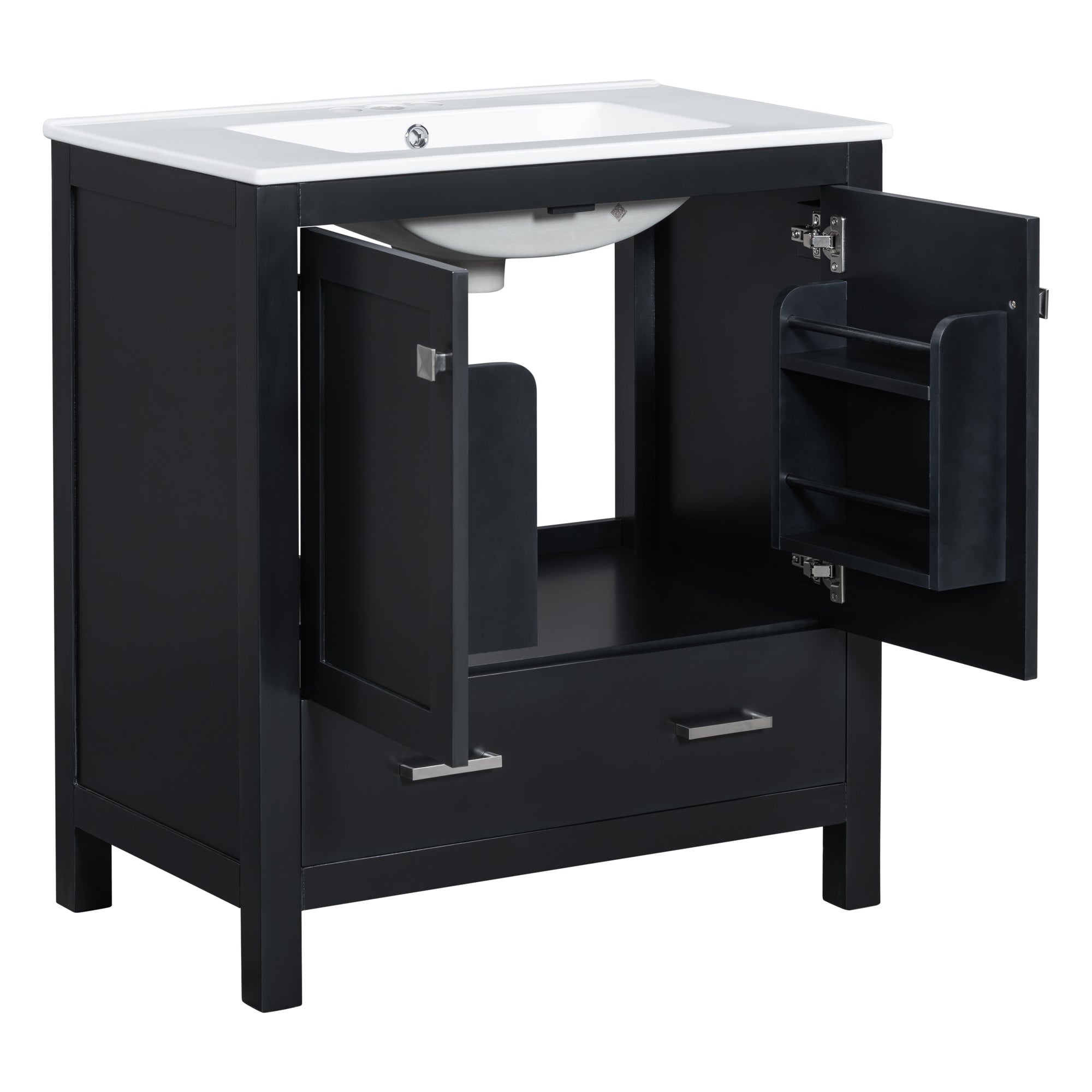 Calistoga 30" Freestanding Bathroom Vanity with Sink Top, 2 Doors and Drawer Storage