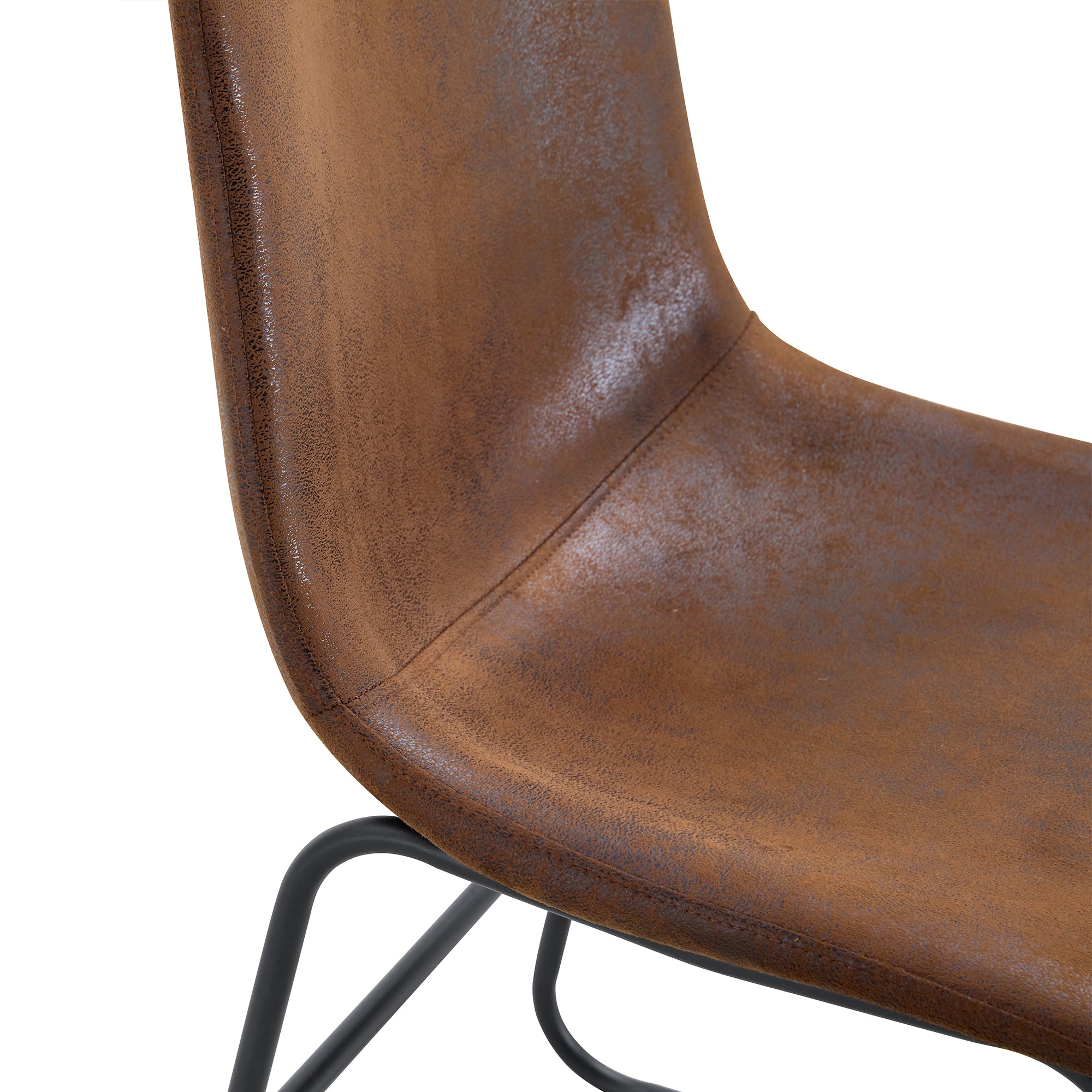 Mesa Retro Suede Upholstered Dining Chair Set of 4