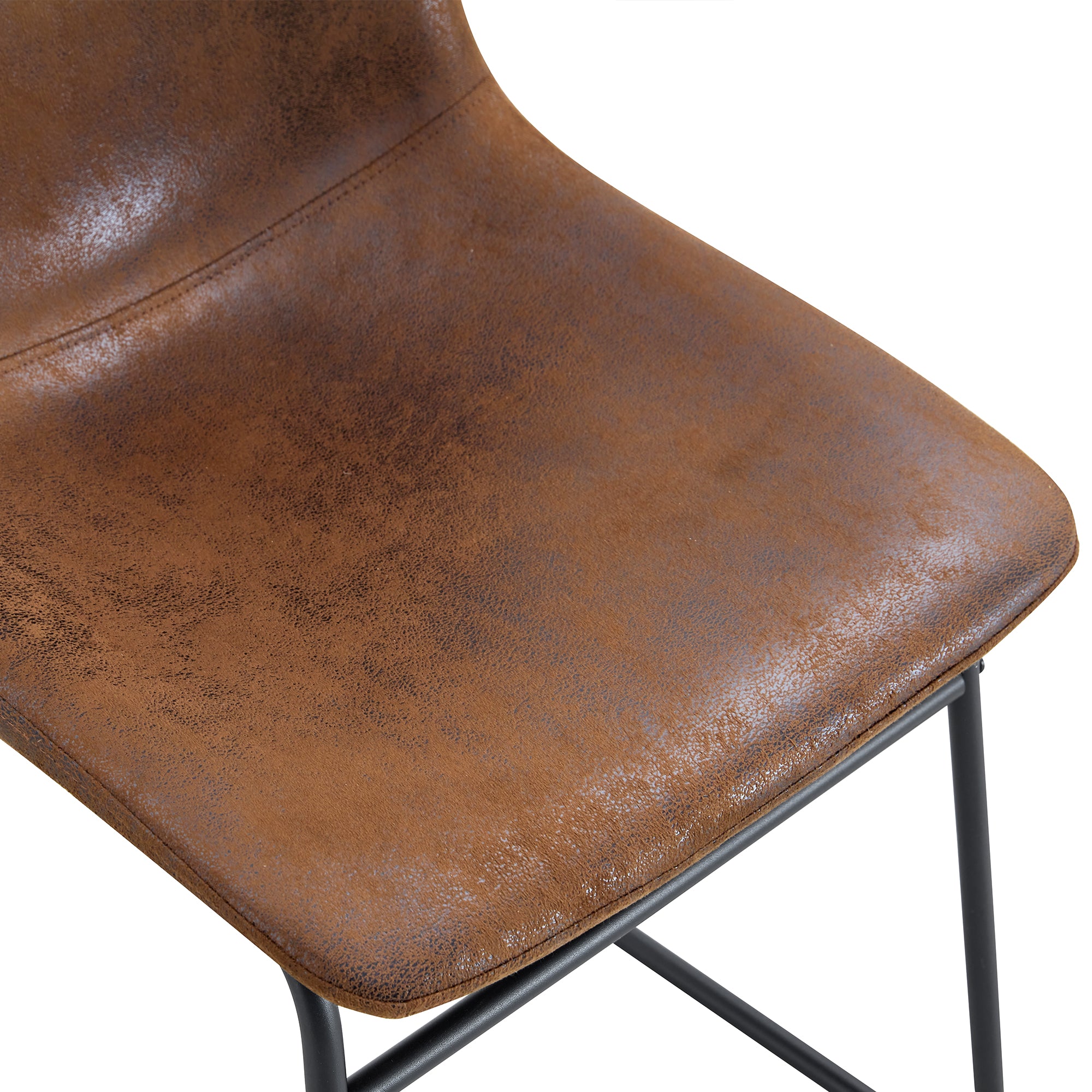 Mesa Retro Suede Upholstered Dining Chair Set of 4