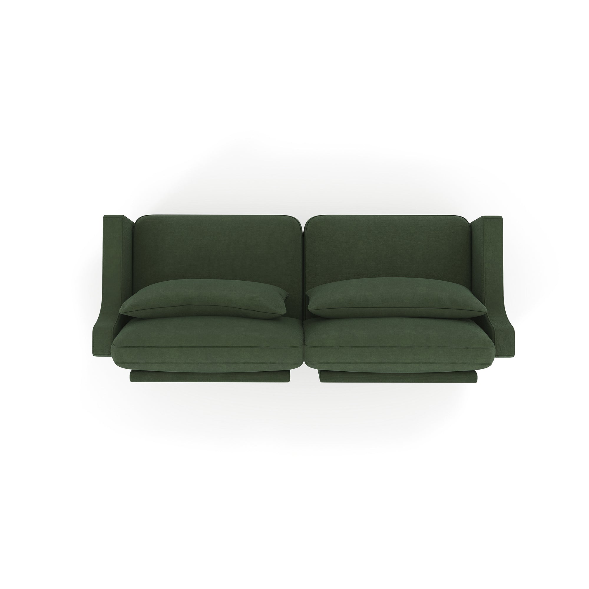 Midtown 73" Chenille Modular Loveseat Sofa Couch with Pillows