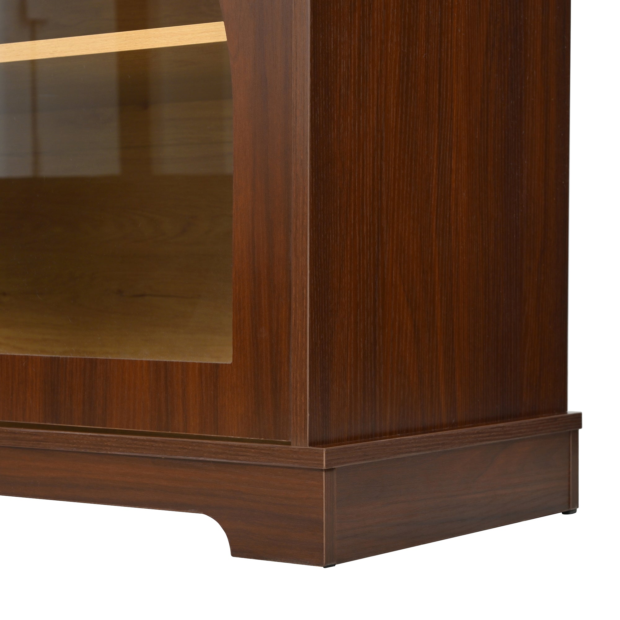 Spoleto 127" 3-Piece TV Stand Set with 2 Arched Bookcases