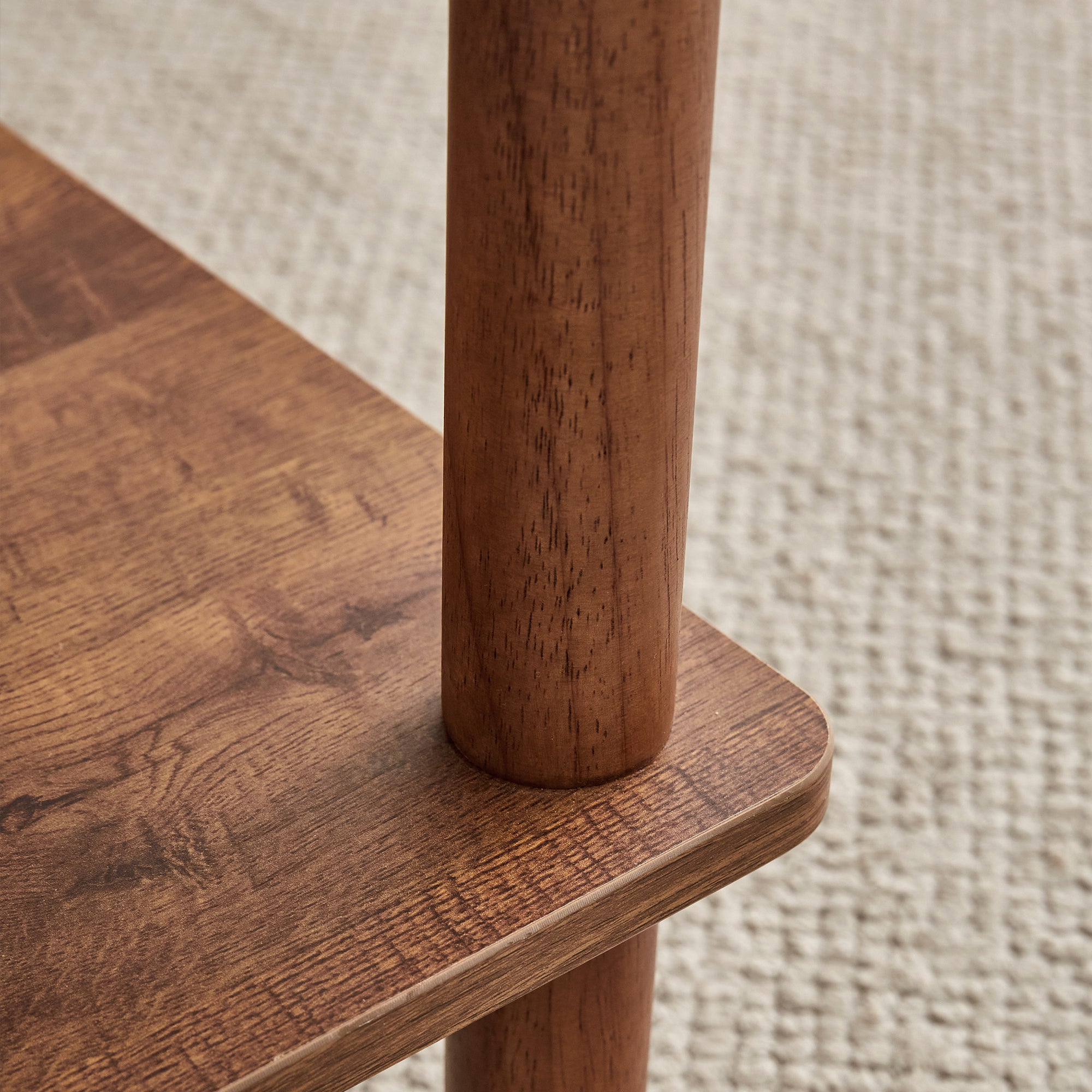 Cairn Modern Rectangular Coffee Table with Storage Shelf