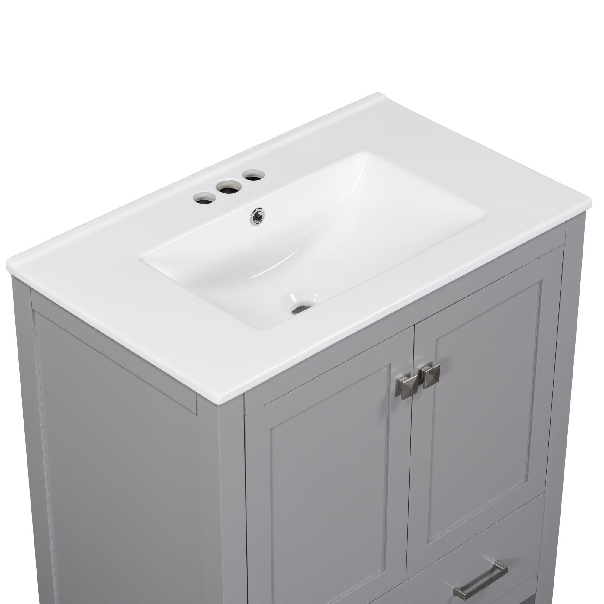 Calistoga 30" Freestanding Bathroom Vanity with Sink Top, 2 Doors and Drawer Storage