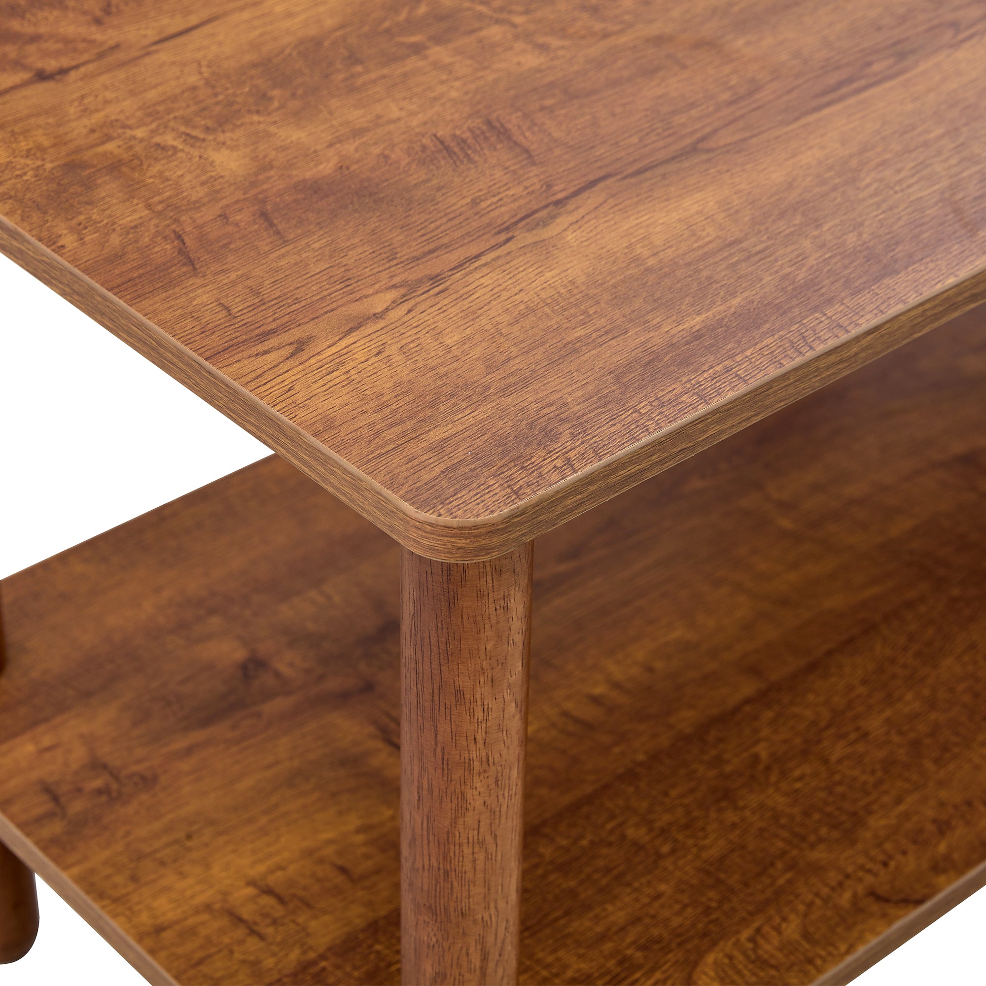 Cairn Modern Rectangular Coffee Table with Storage Shelf