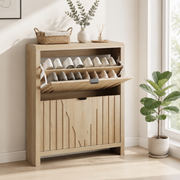 Mews 31.5" Slim Fluted Flip-Down Shoe Storage Cabinet