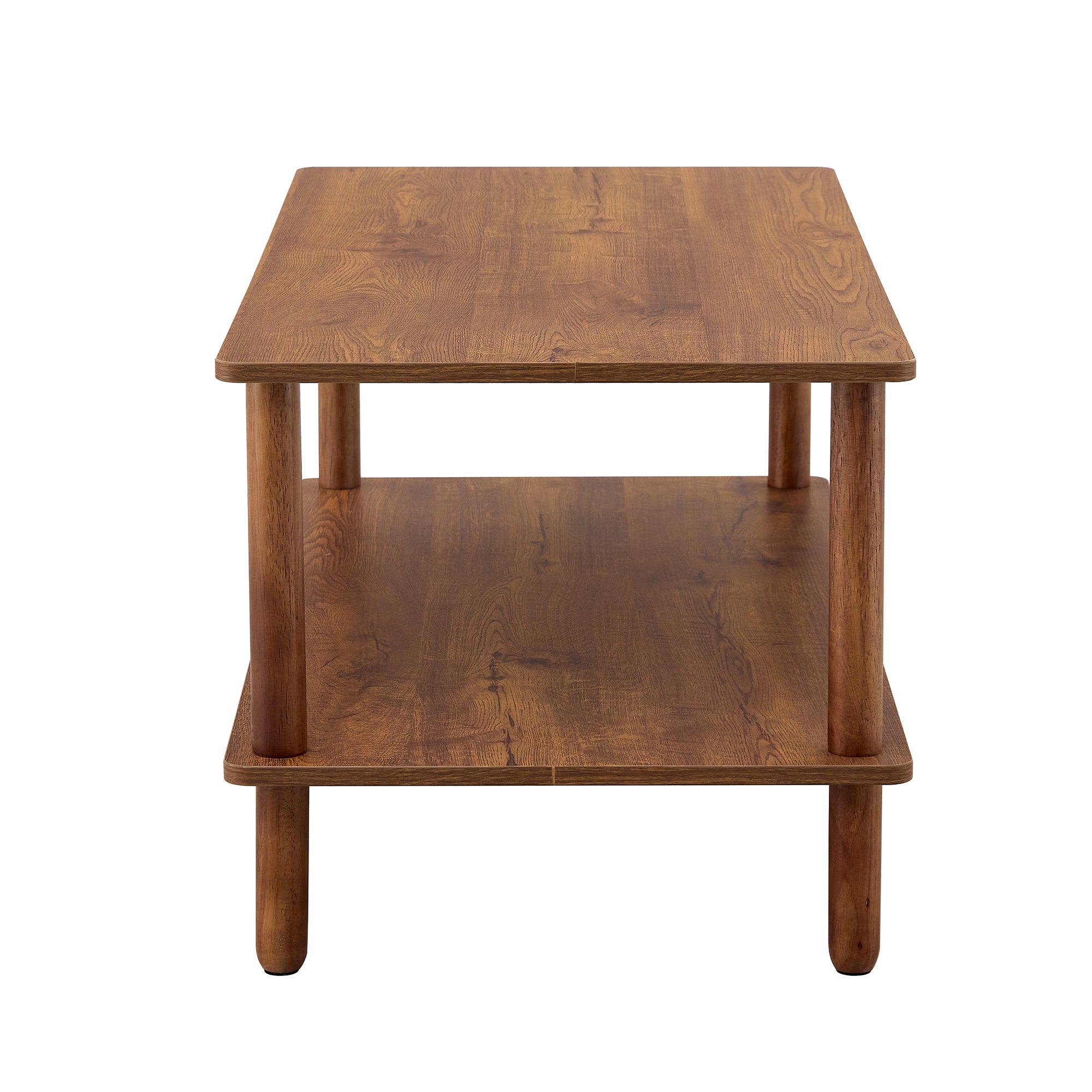 Cairn Modern Rectangular Coffee Table with Storage Shelf