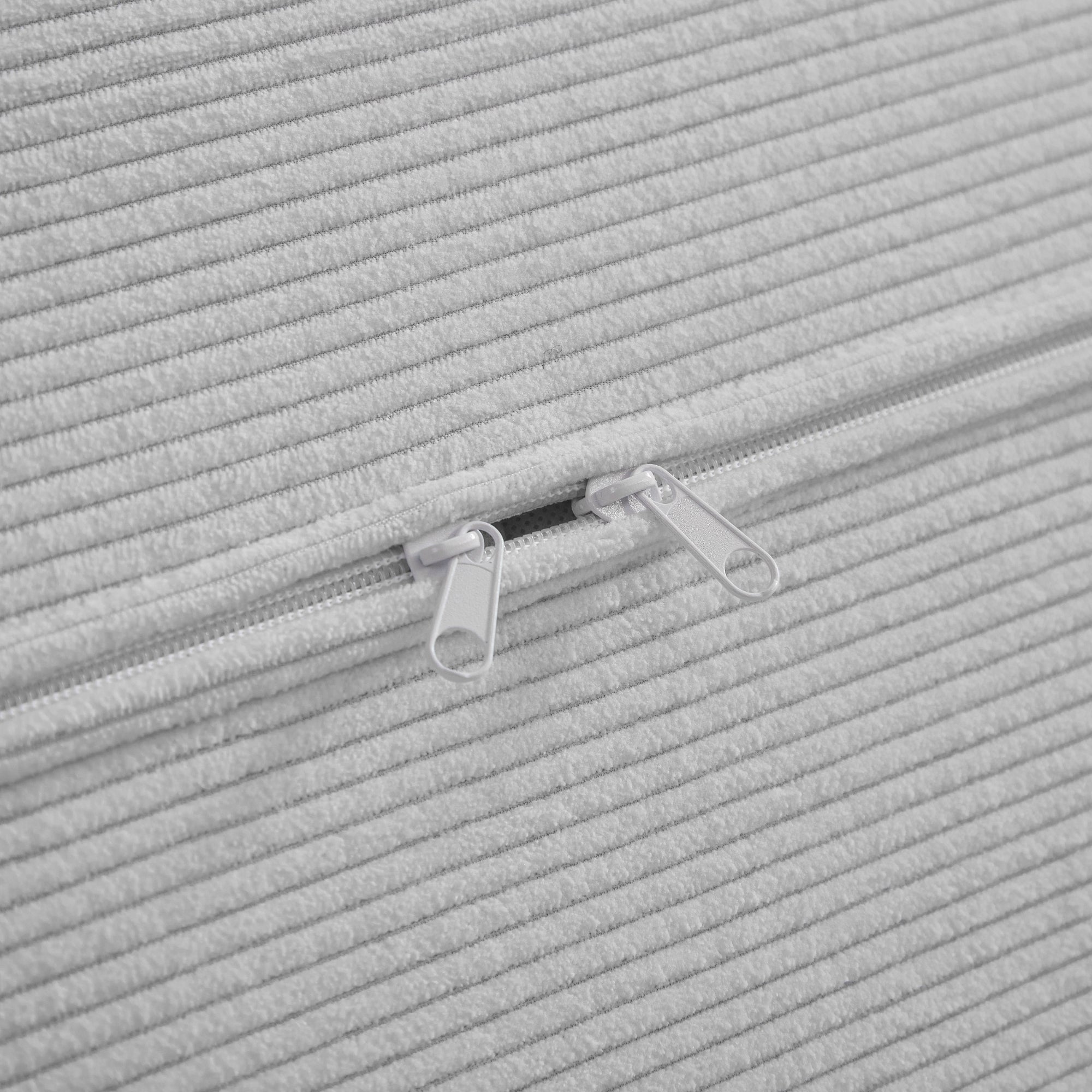 Abilene 118" Corduroy Convertible Modular L-Shaped Sectional Sofa with 6 Pillows