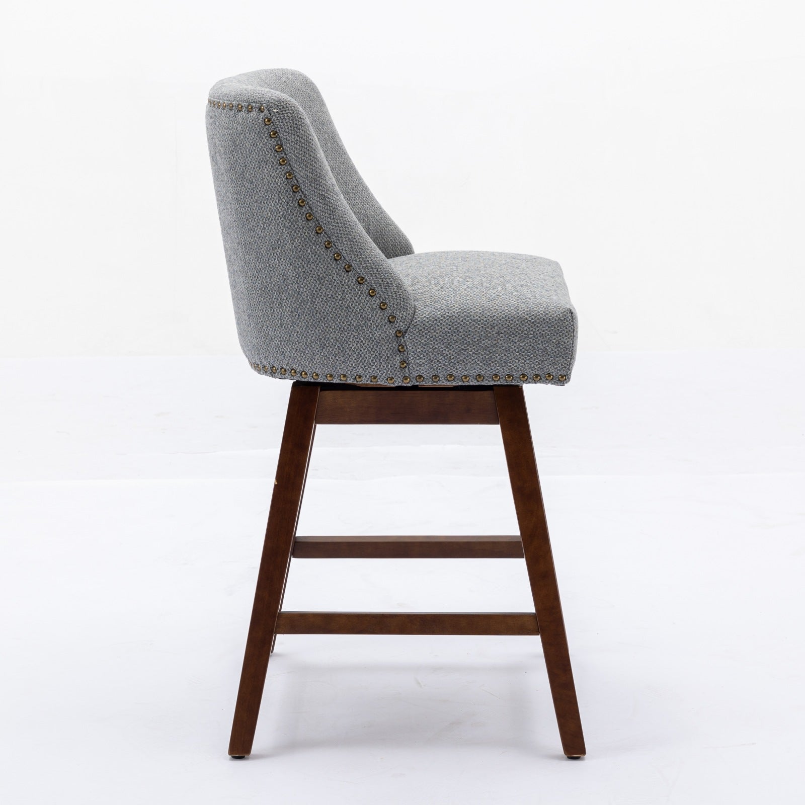 Homy Casa Chablis 26" Swivel Counter Height Upholstered Bar Stools Set of 2