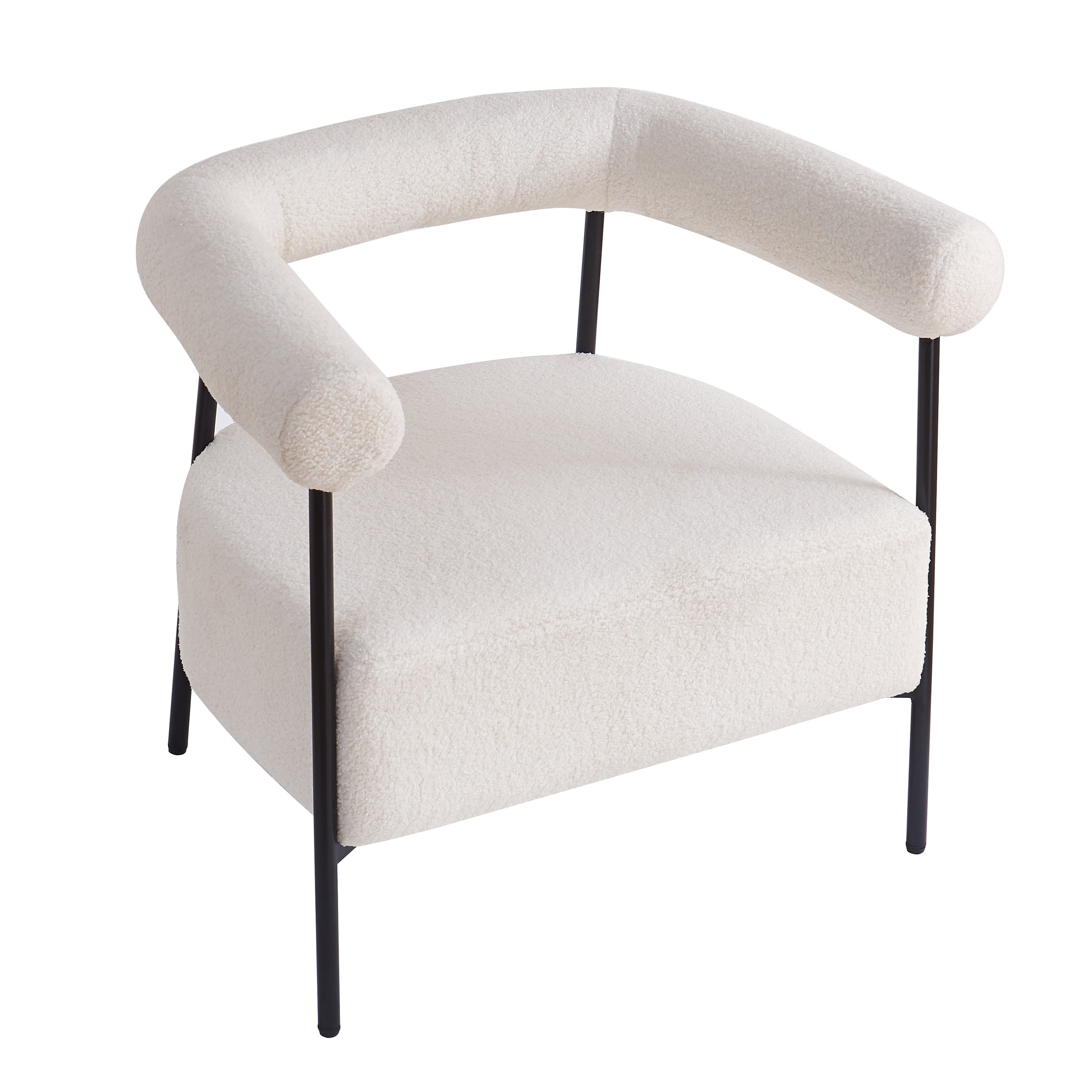 Kenai Boucle Fabric Upholstered Accent Chair