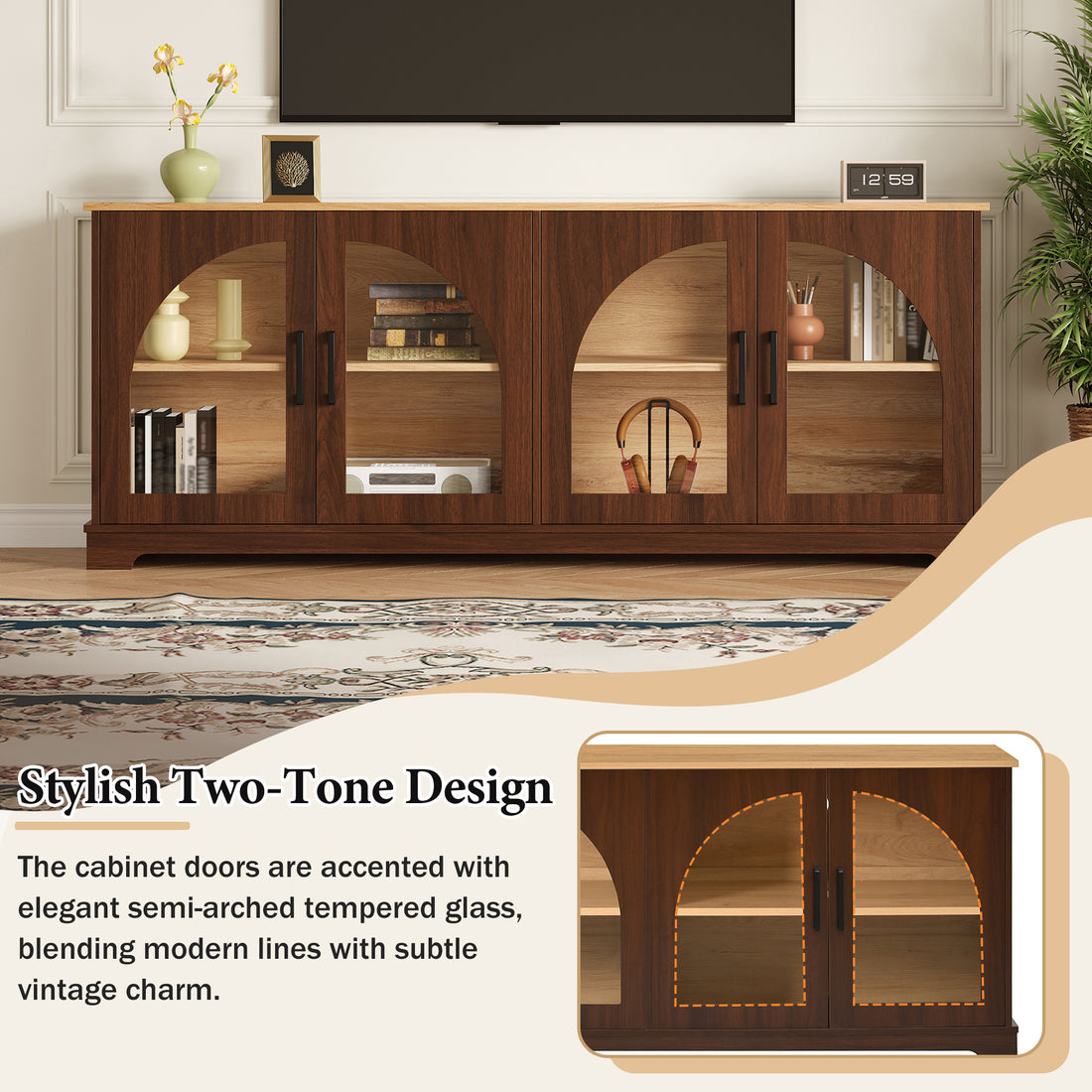 Semi-Arched Glass Doors