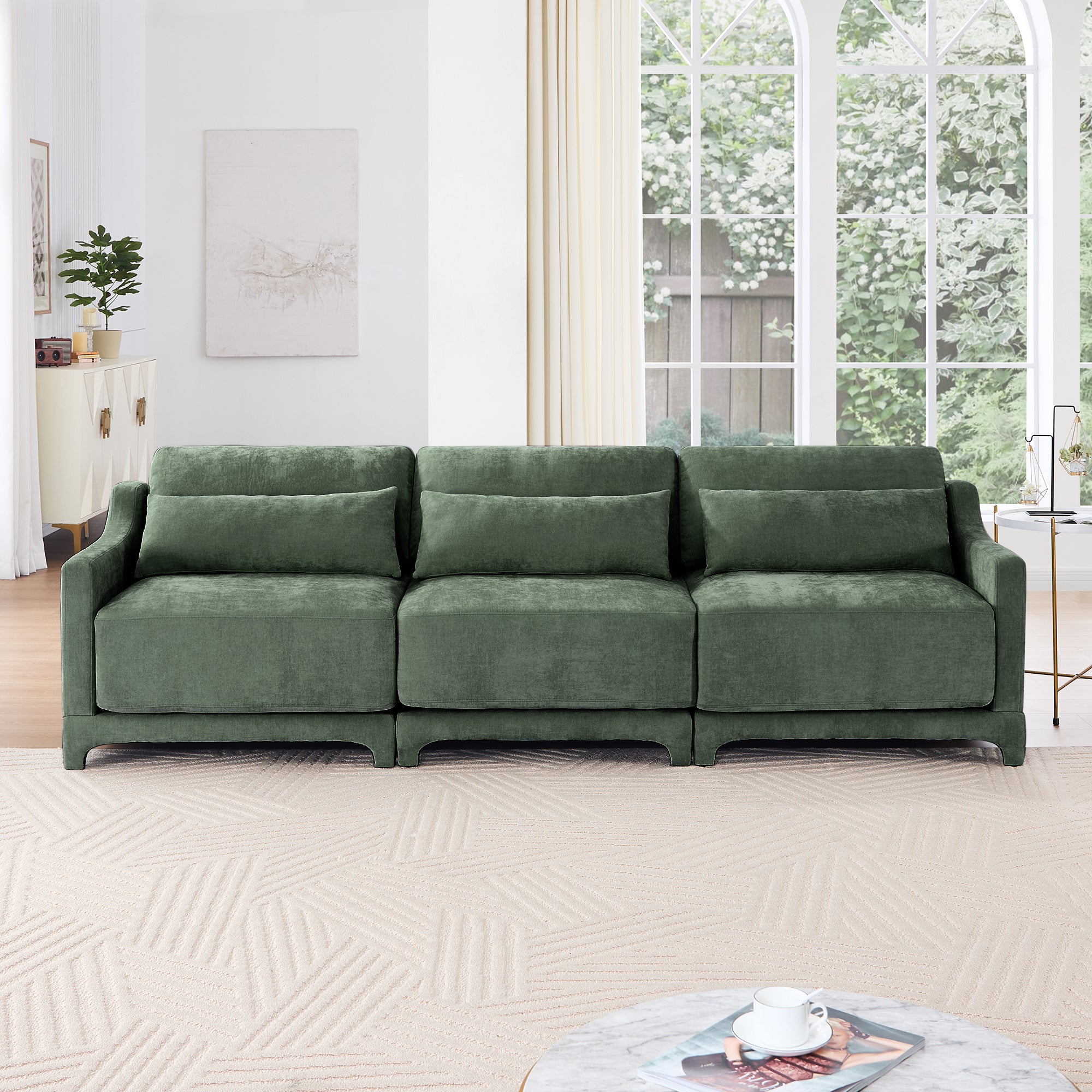 Midtown 106" Chenille 3-Seater Modular Sofa Couch