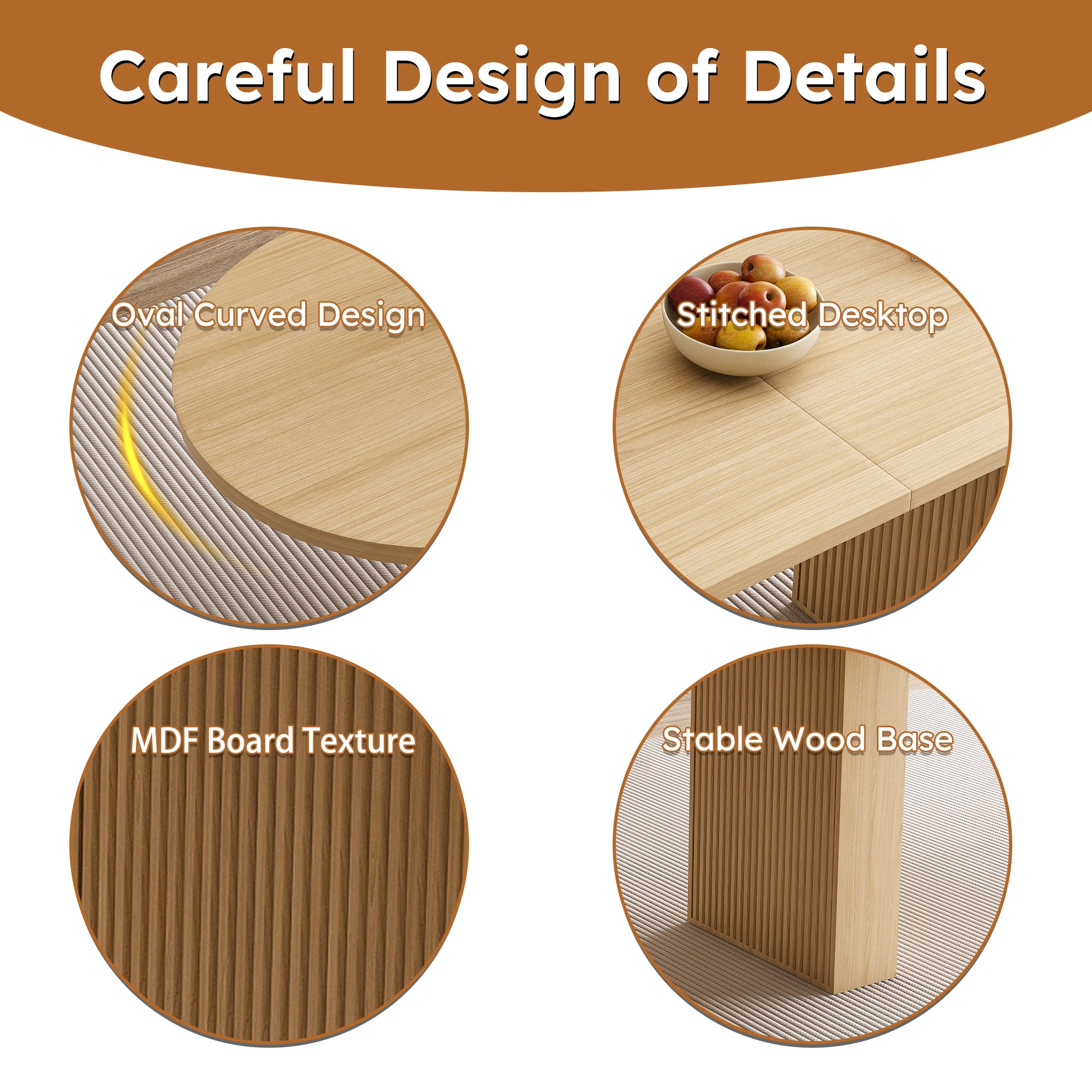Tarn 63" Wood Oval Dining Table