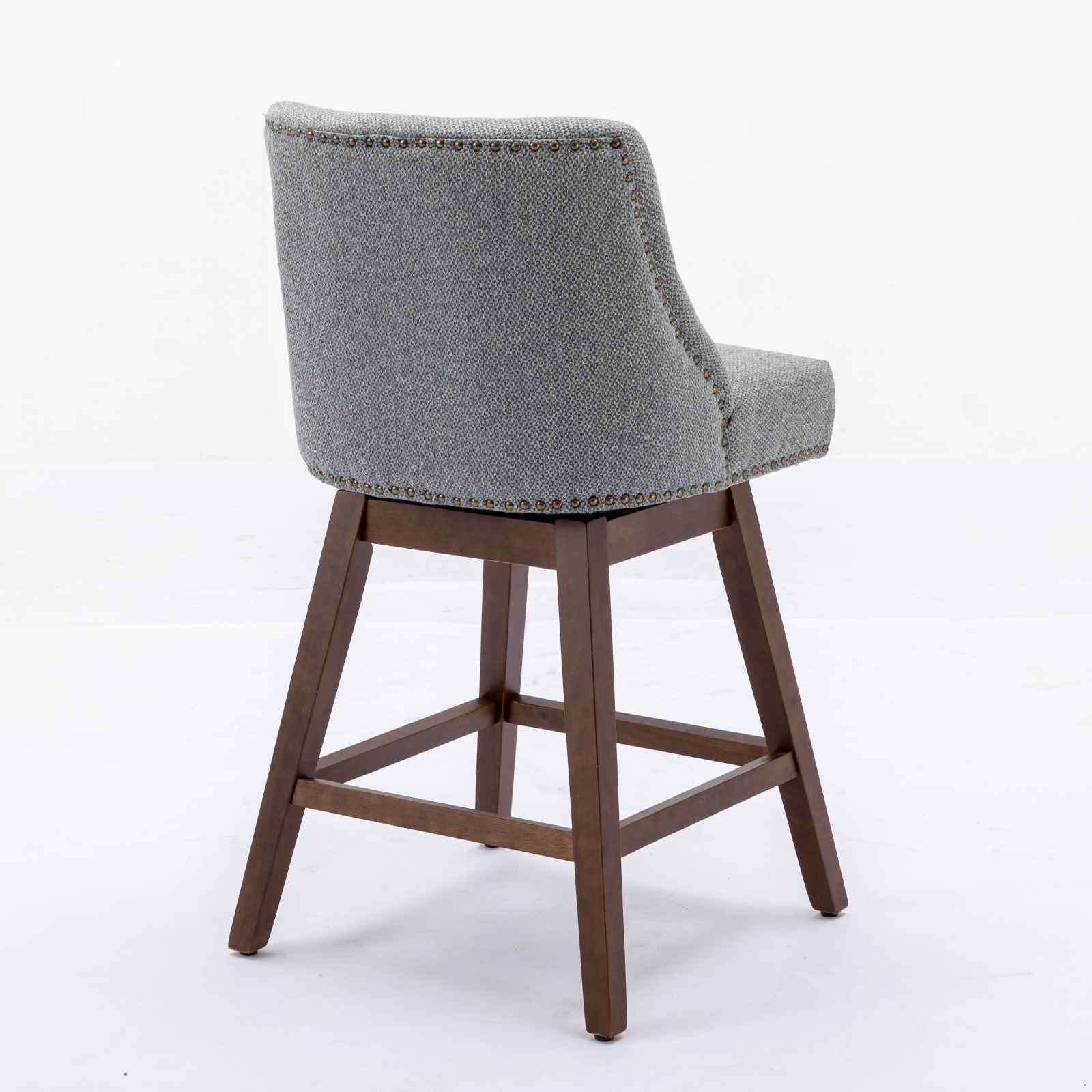 Homy Casa Chablis 26" Swivel Counter Height Upholstered Bar Stools Set of 2