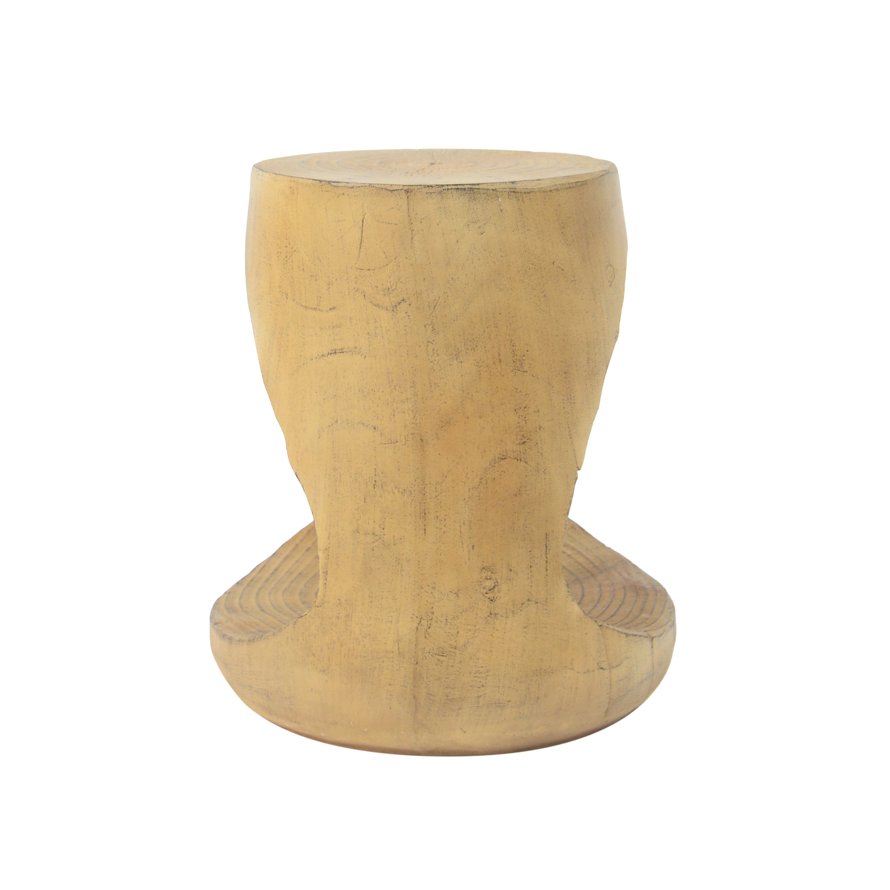 Avignon Sculptural Hollow Side Table, Natural