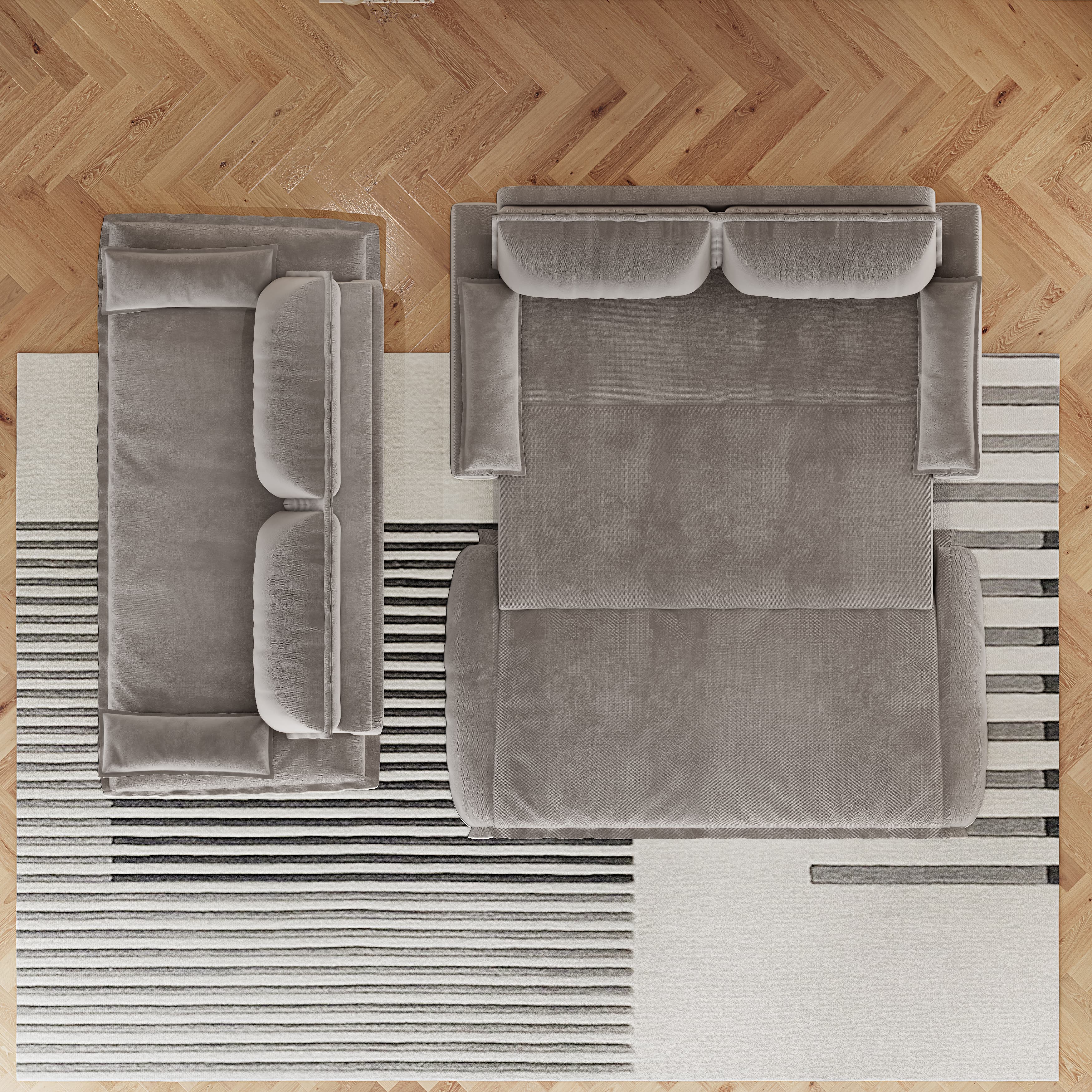 Alameda 73" Modern Velvet Queen Pull-Out Sleeper Sofa Bed with Wide Armrests