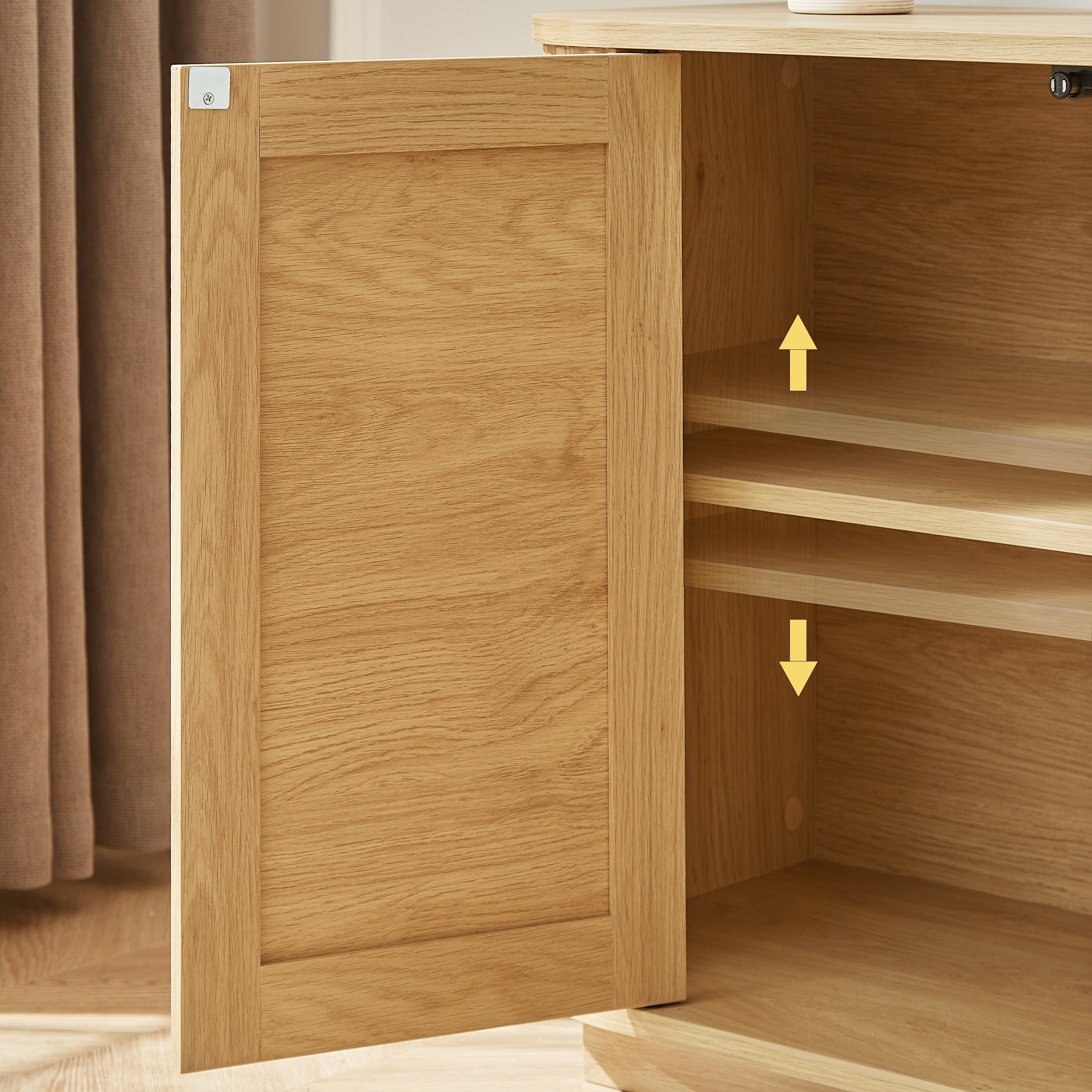 Corsica 64" Rattan Sideboard Storage Cabinet