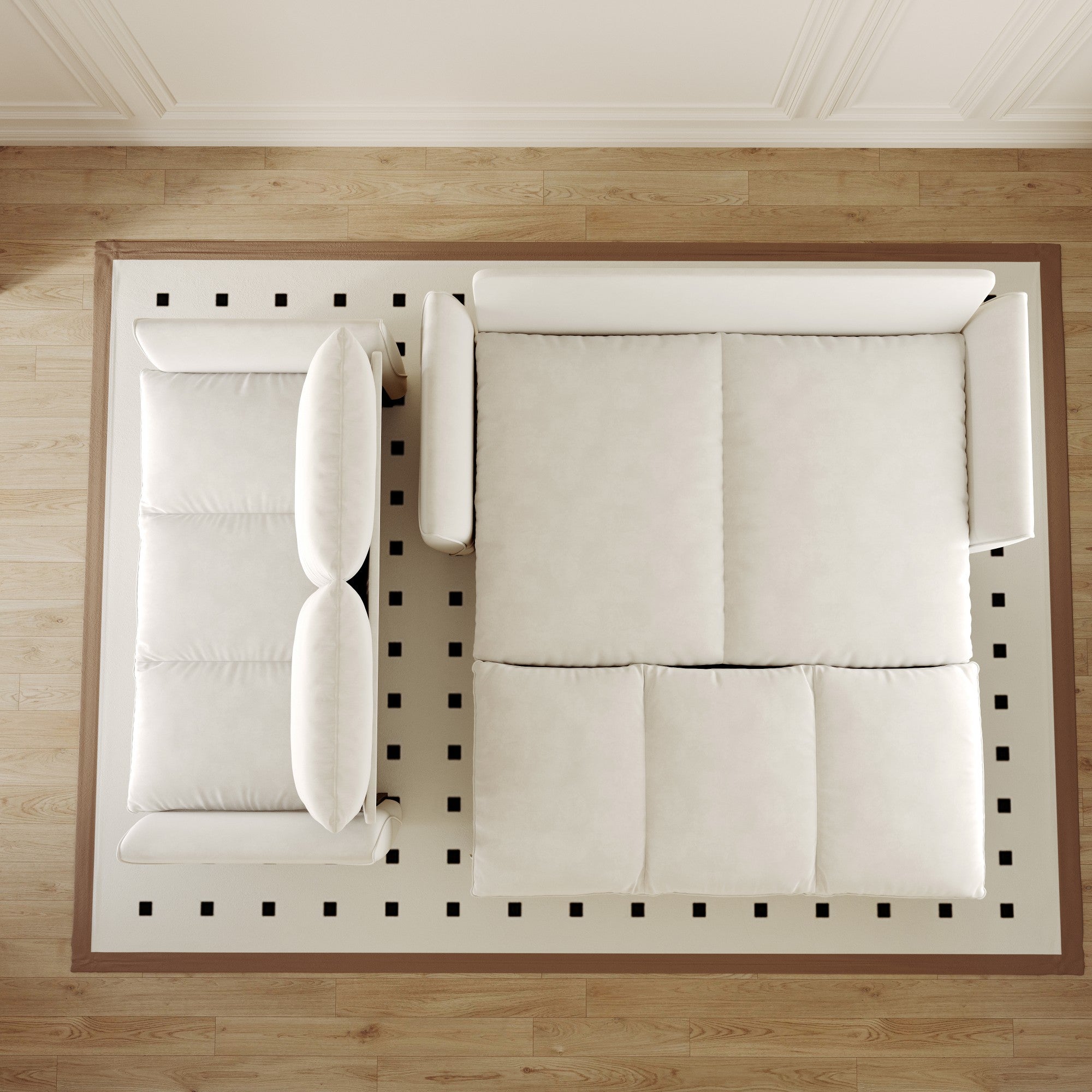 Tempe 71" Velvet Loveseat Sleeper Sofa Bed with Zippered Pillow Pads