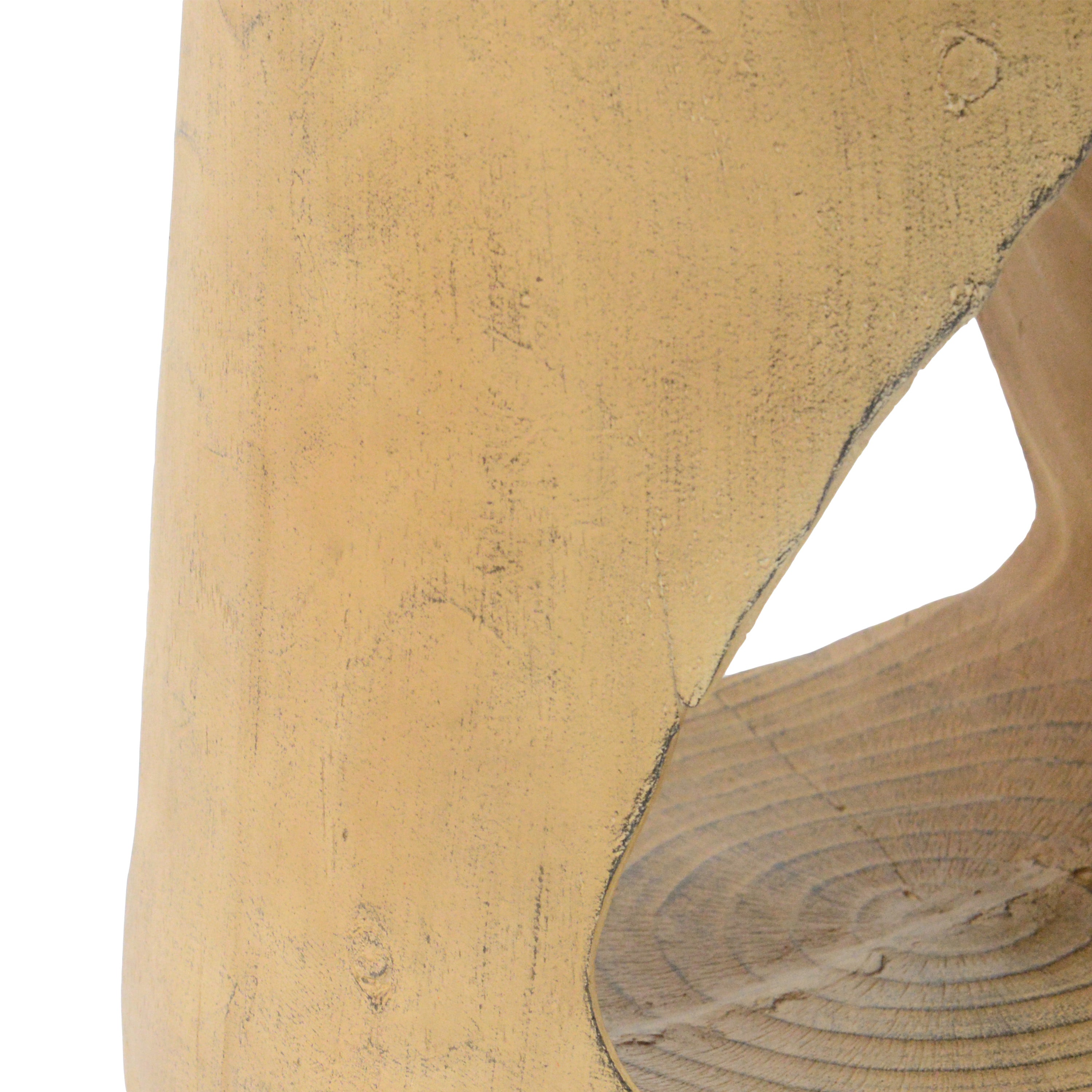 Avignon Sculptural Hollow Side Table, Natural