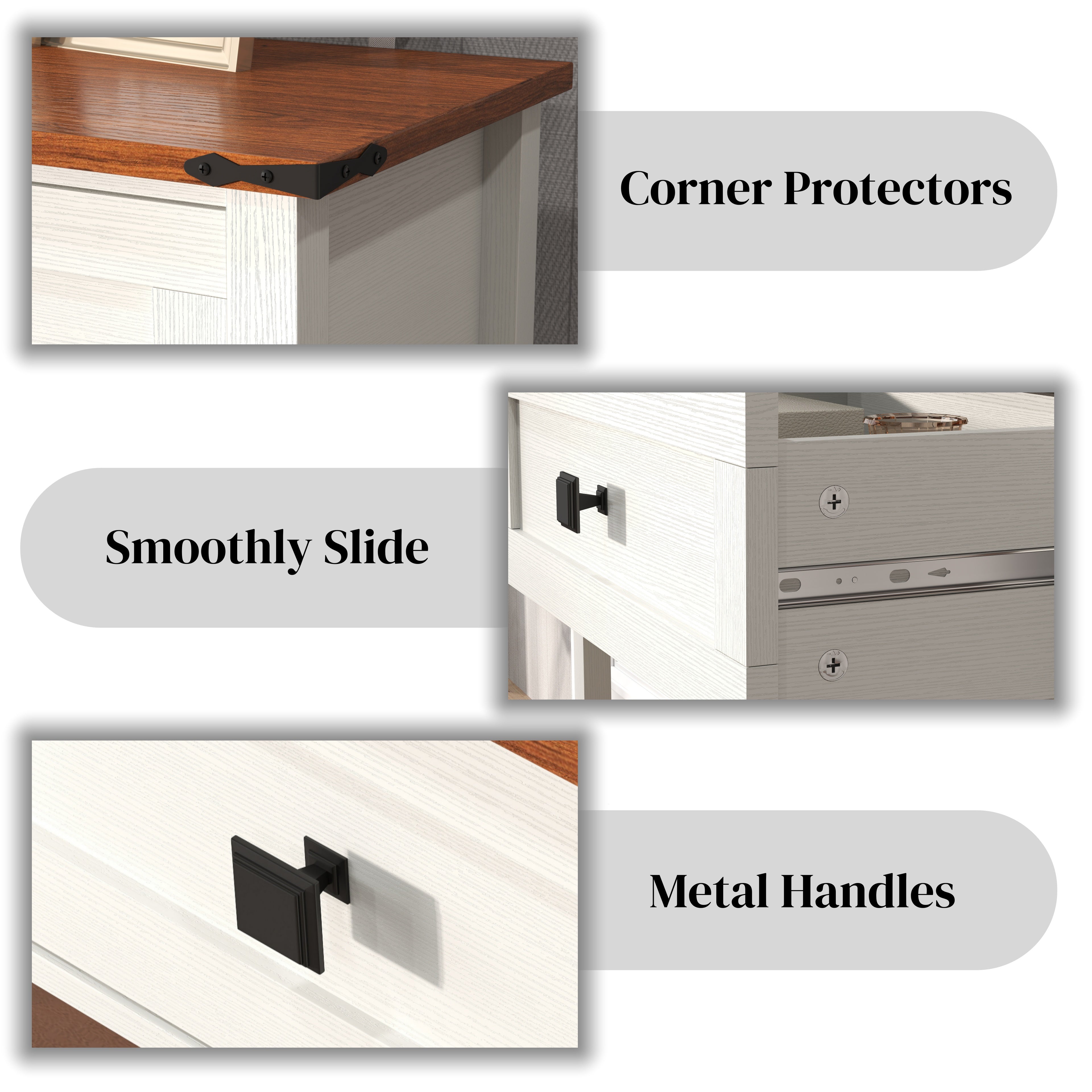 Elmwood Rustic Console Table with 2 Draw
