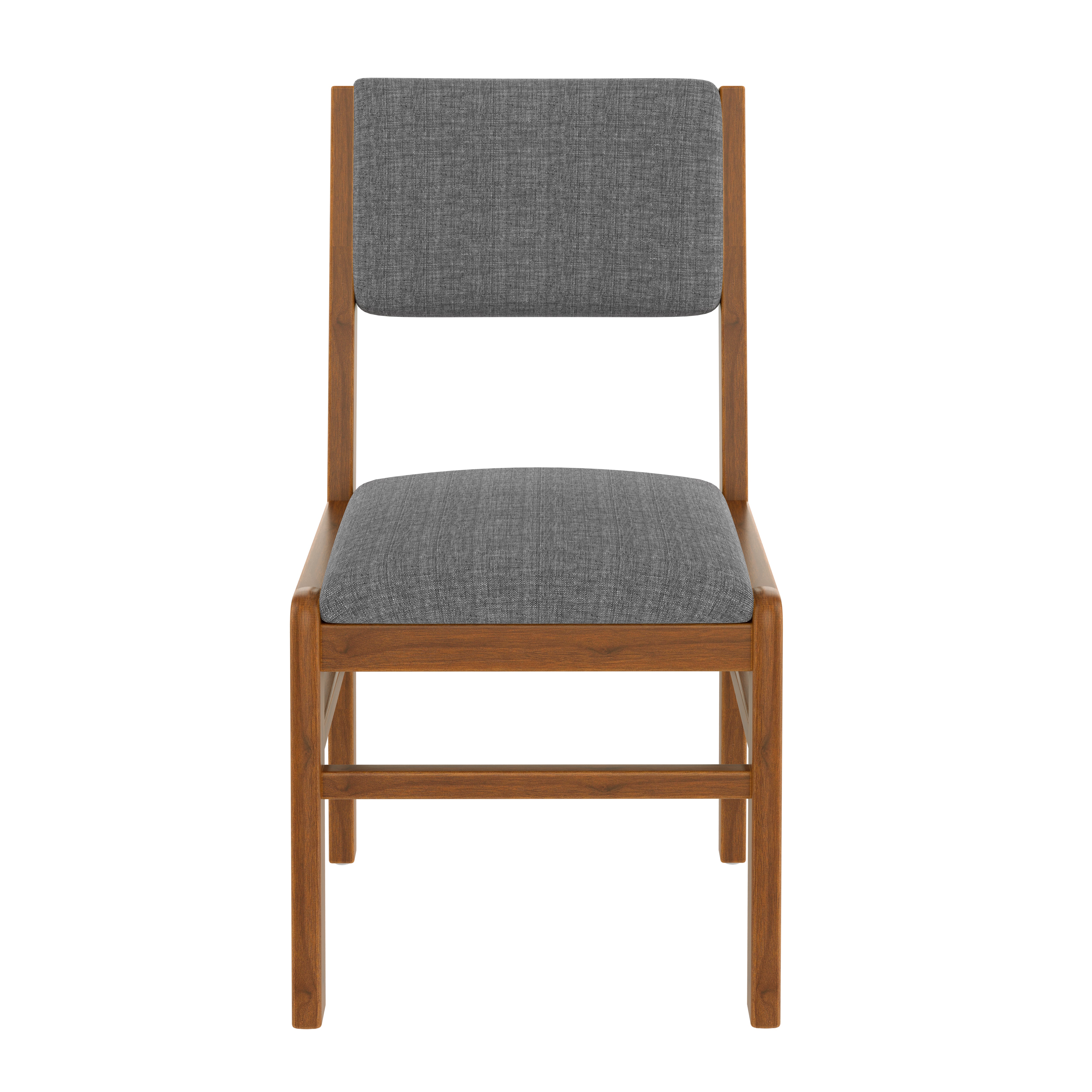 Seine Mid-Century Upholstered Solid Wood Dining Chair Set of 4