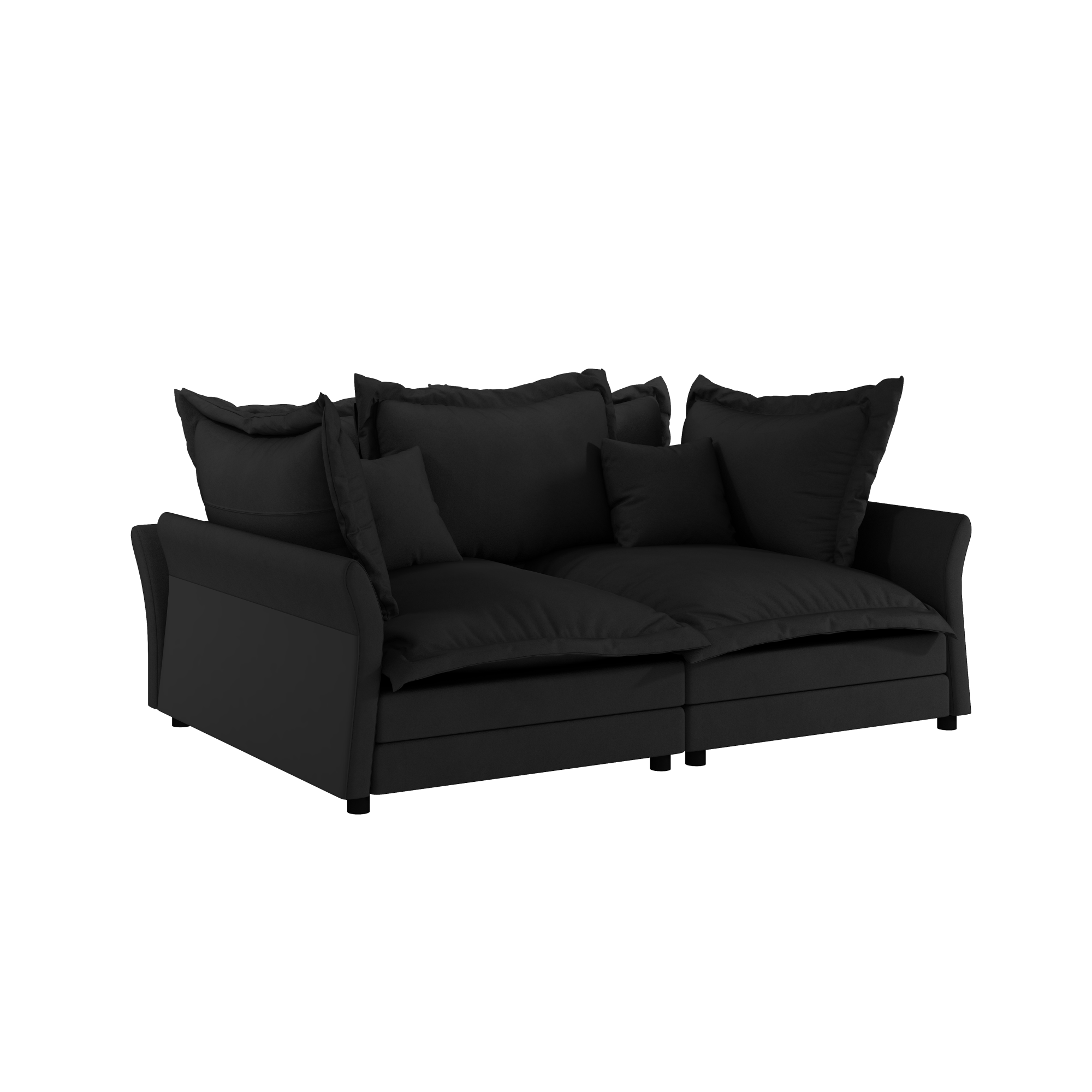 Elina 90.55" Modern Deep Seat Cloud Sofa Couch with Oversized Pillows