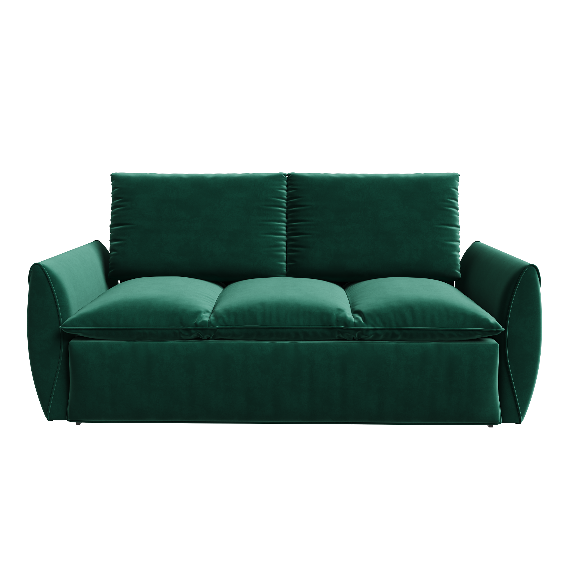 Tempe 71" Velvet Loveseat Sleeper Sofa Bed with Zippered Pillow Pads