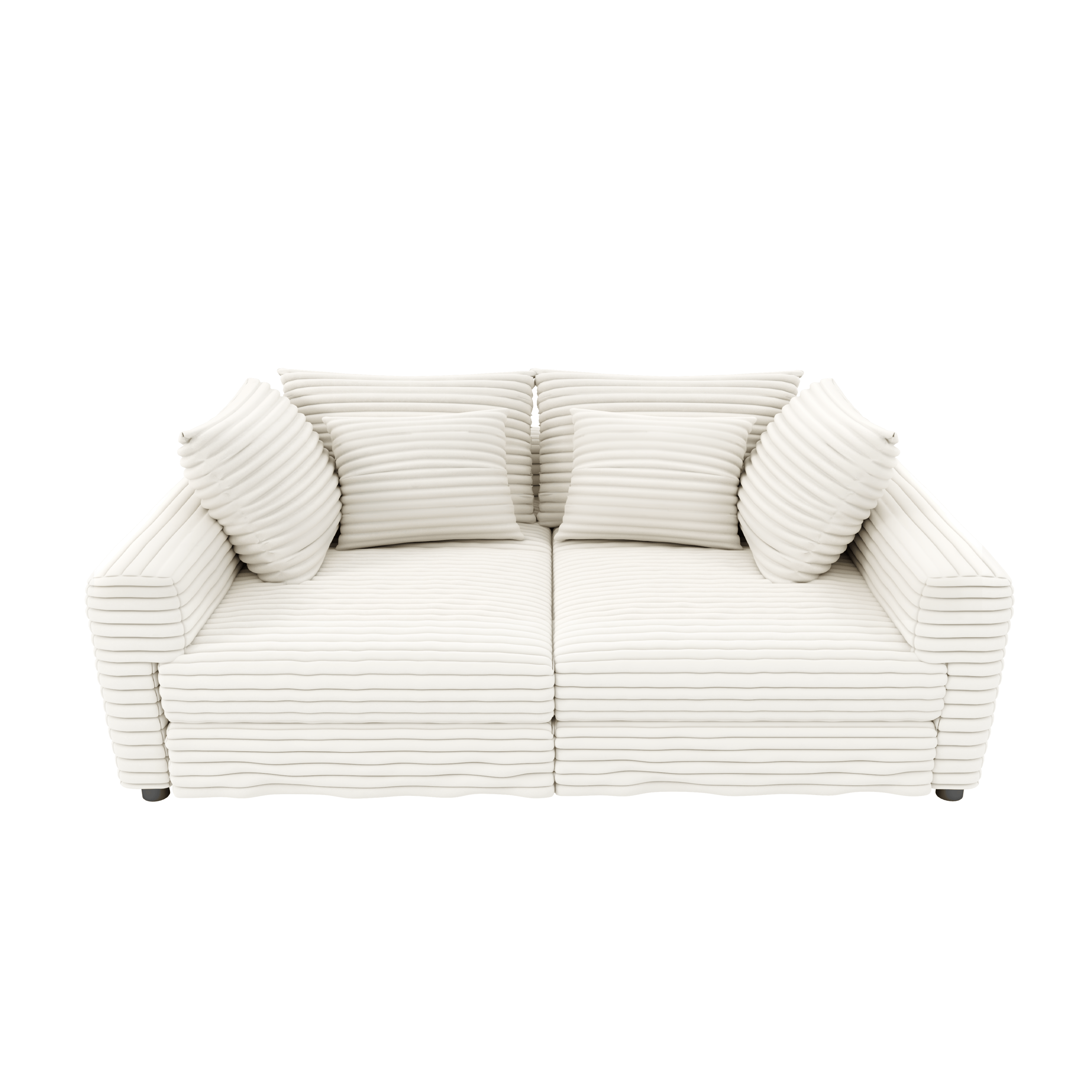 Norwalk 102" Plush Corduroy 4-Seater Modular Sofa with Soft Pillows