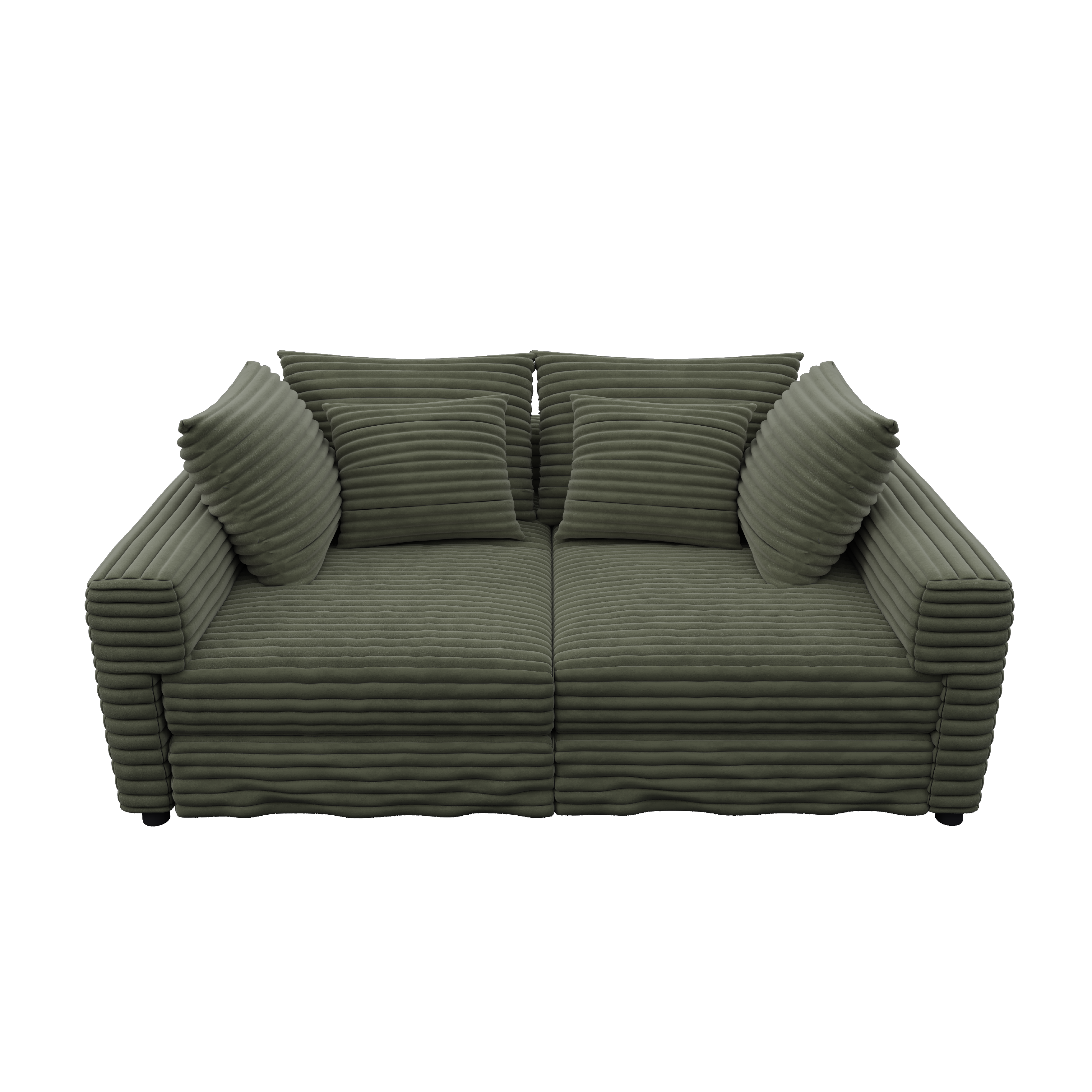 Norwalk 102" Plush Corduroy 4-Seater Modular Sofa with Soft Pillows