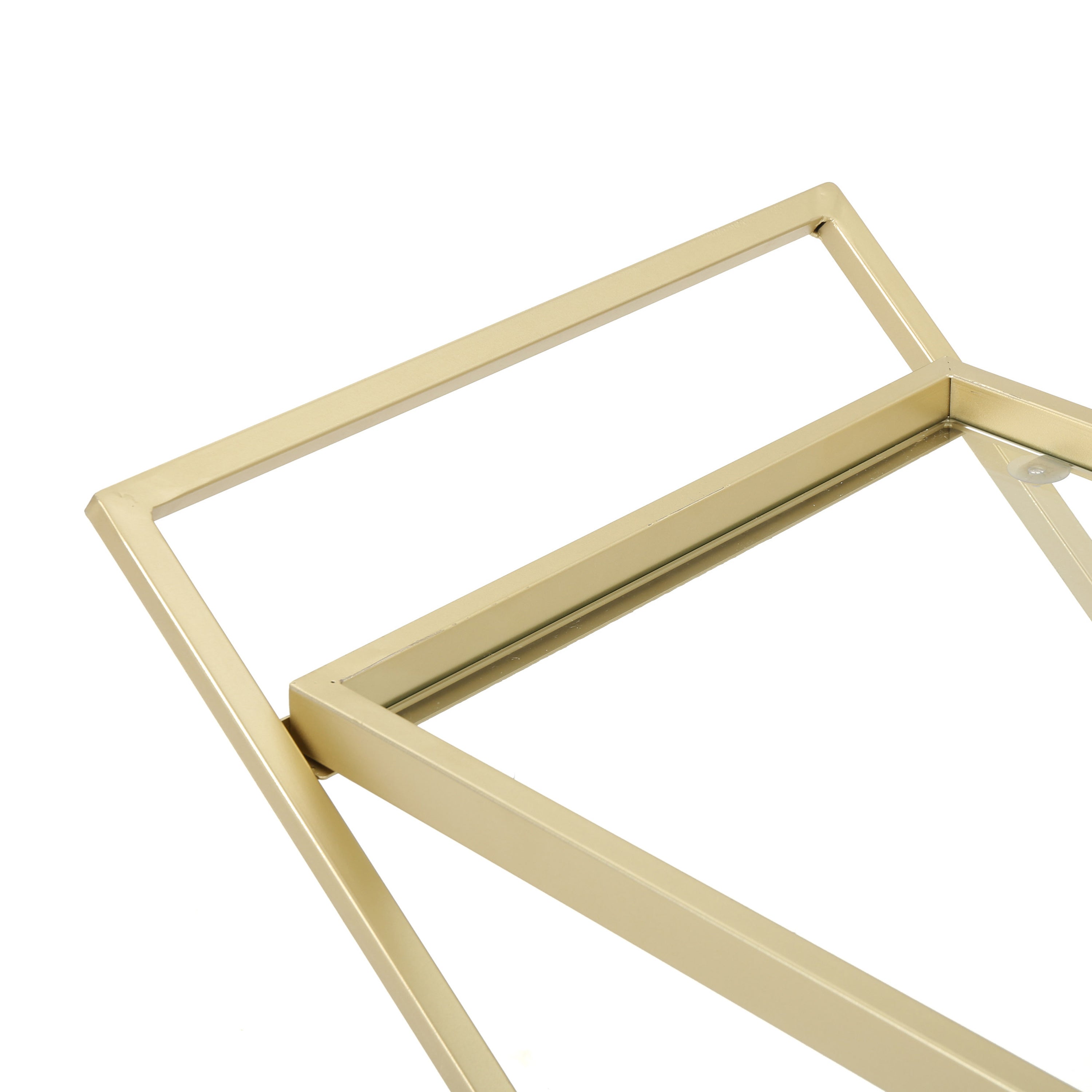 Vega Gold Bar Cart Metal Rolling Trolley