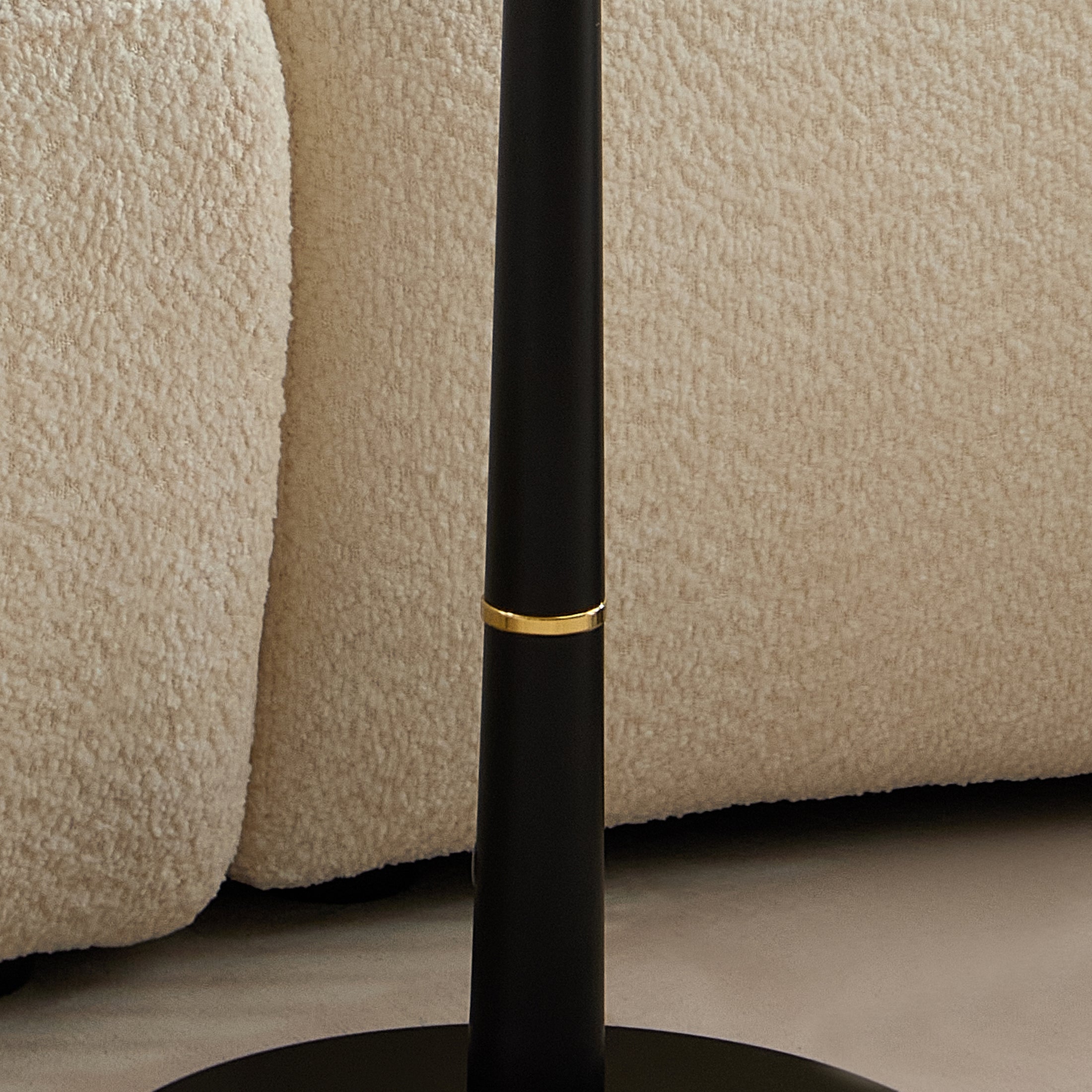 Crete Square Side Table with Metal Leg