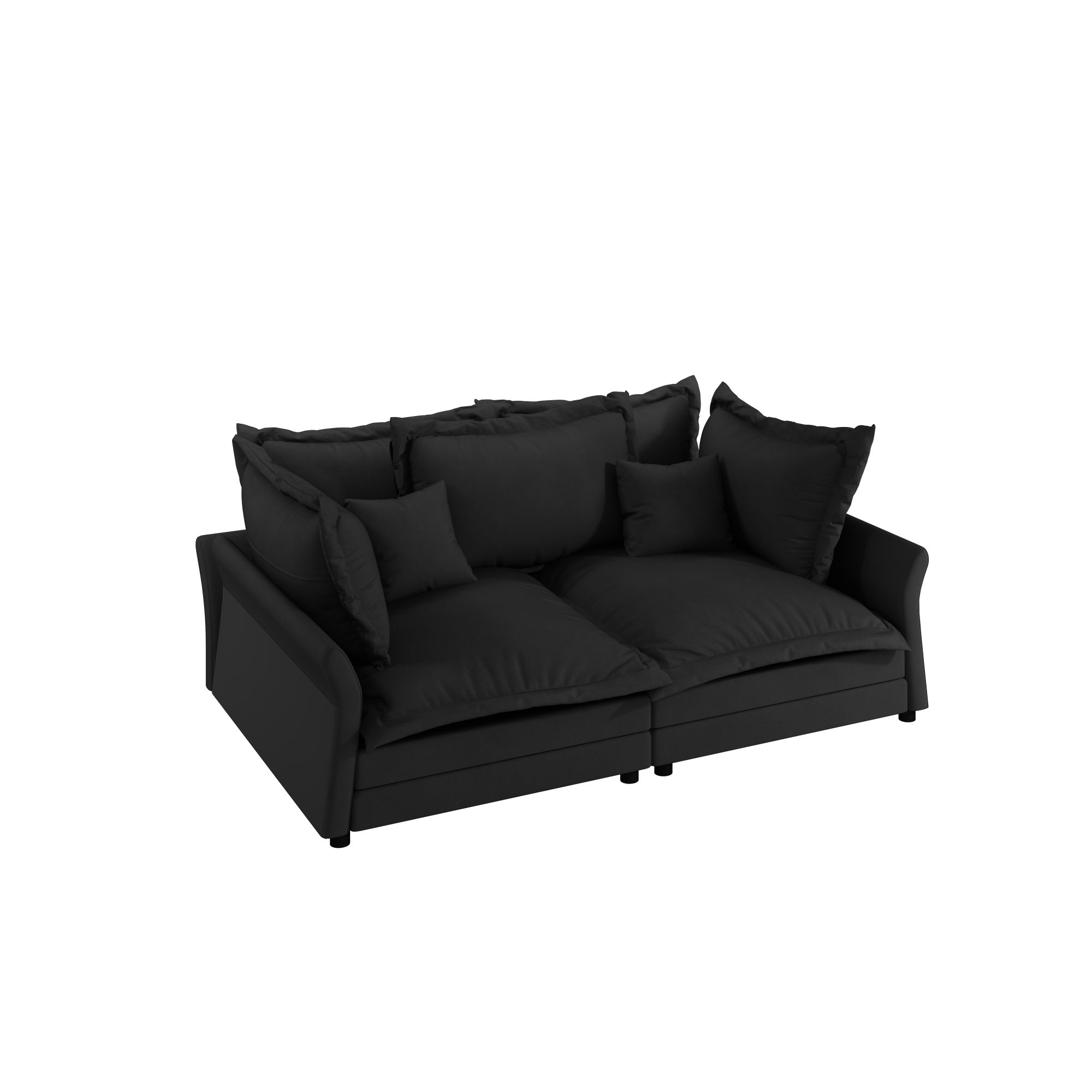 Elina 90.55" Modern Deep Seat Cloud Sofa Couch with Oversized Pillows