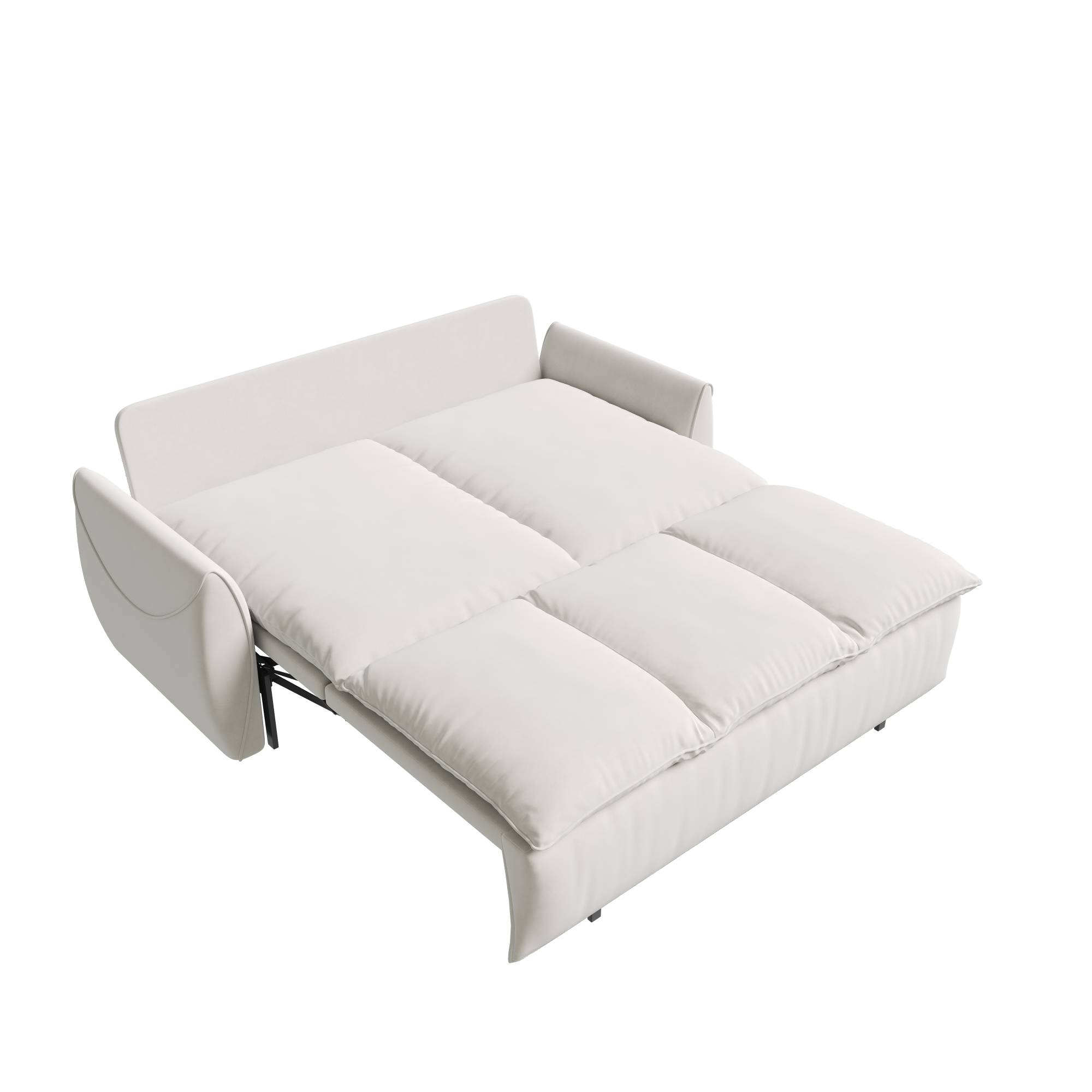 Tempe 71" Velvet Loveseat Sleeper Sofa Bed with Zippered Pillow Pads