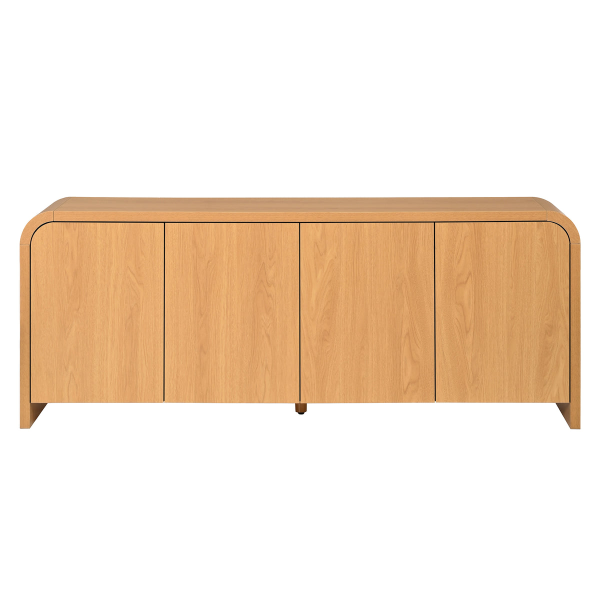 Rieti 66" Curved 4-Door Credenza Media Console with Adjustable Shelves