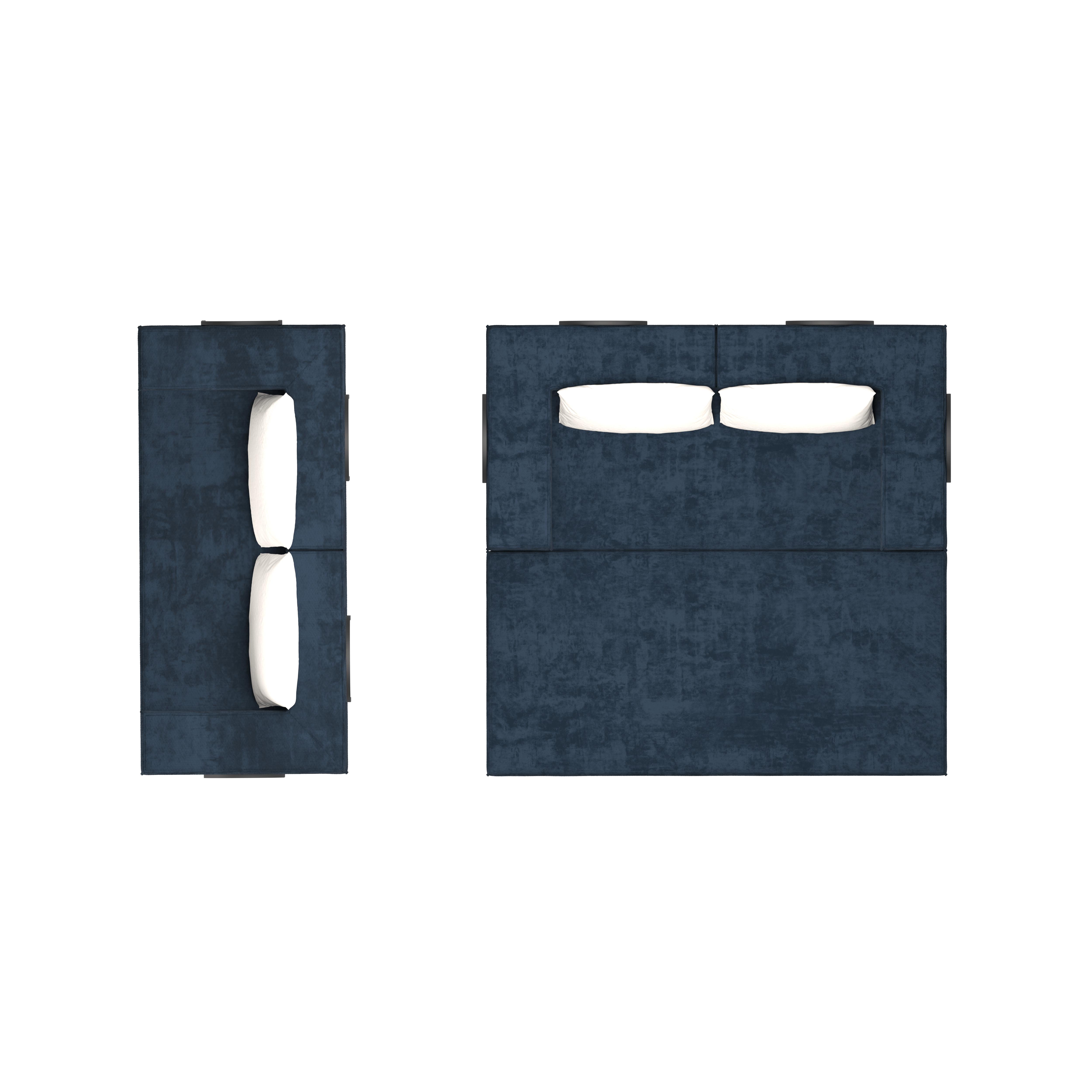 Abilene 80" Modular Chenille Convertible Sleeper Sofa Bed with 2 Pillows